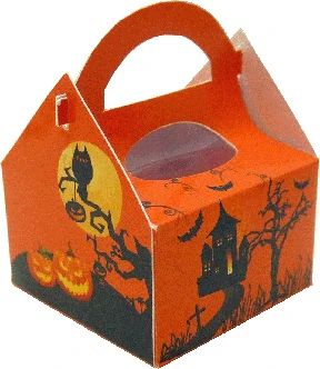 Dollhouse Halloween Cake Box with Handle 1:12 Scale Miniature Kitchen