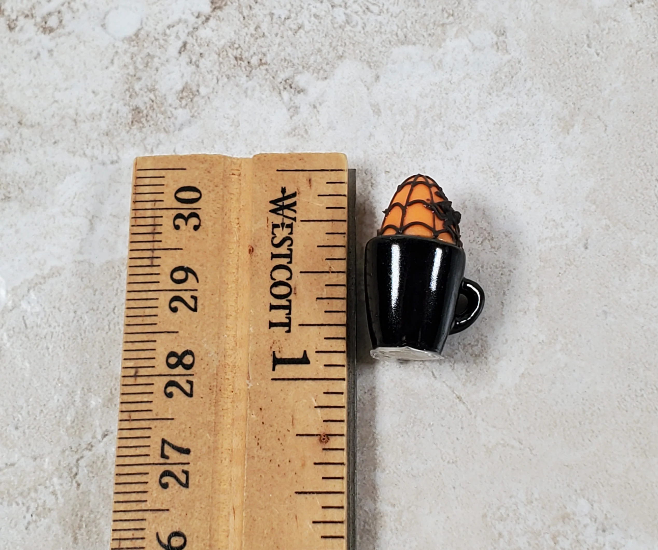 Dollhouse Halloween Cupcake Mug Dessert with Spider 1:12 Scale Miniature Food - Image 4
