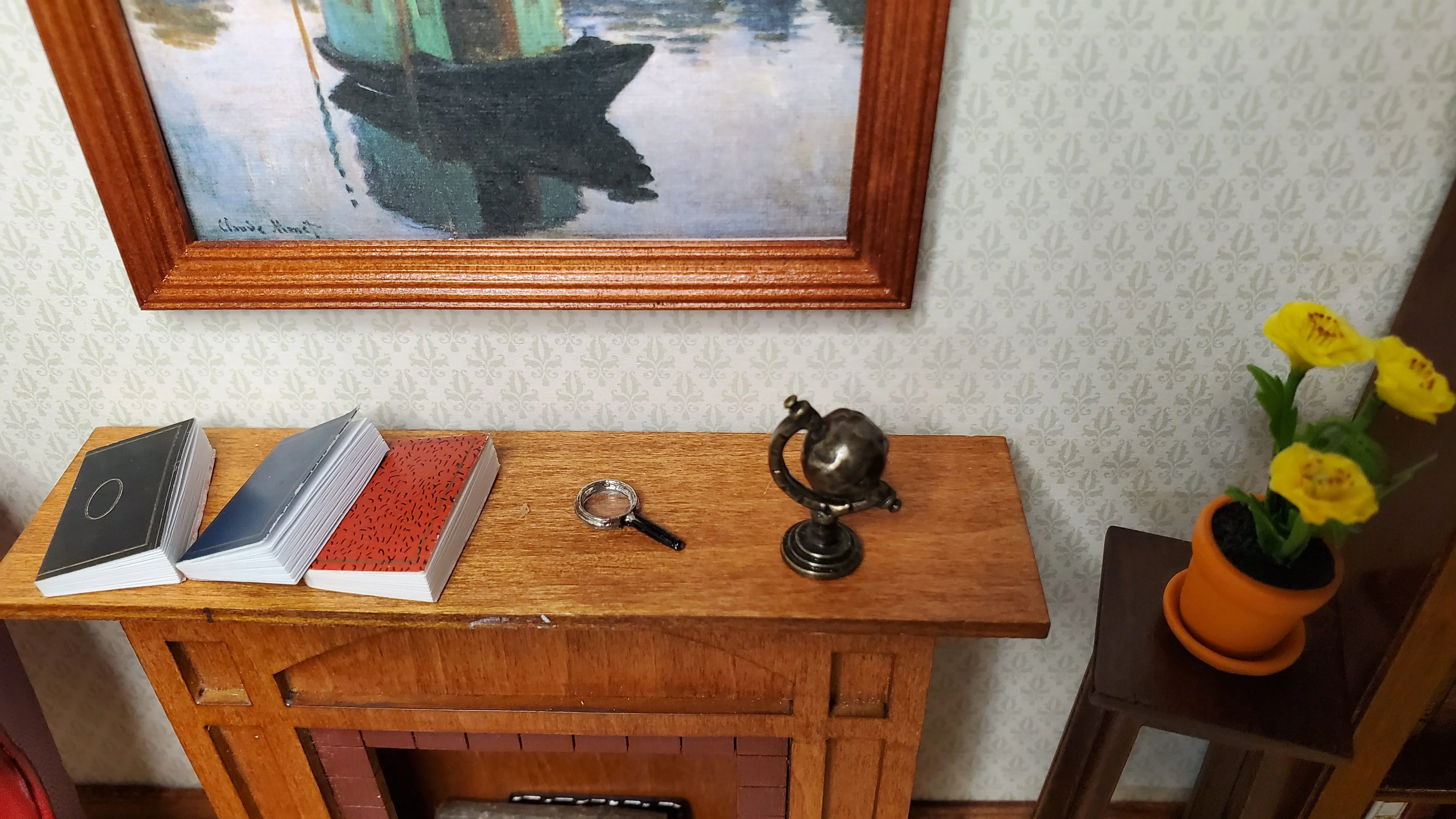 Dollhouse Handheld Magnifying Glass 1:12 Scale Miniature Accessory - Image 2