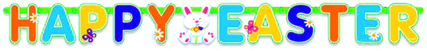 Dollhouse Happy Easter Banner 1:12 Scale Miniature