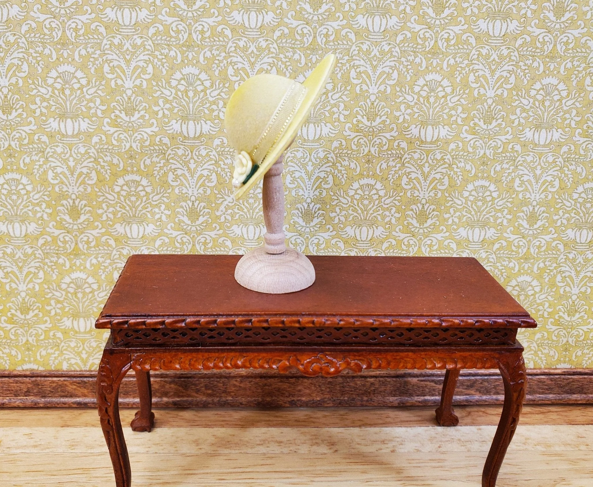 Dollhouse Hat Stand Wood 2" Tall 1:12 Scale Miniature - Image 3