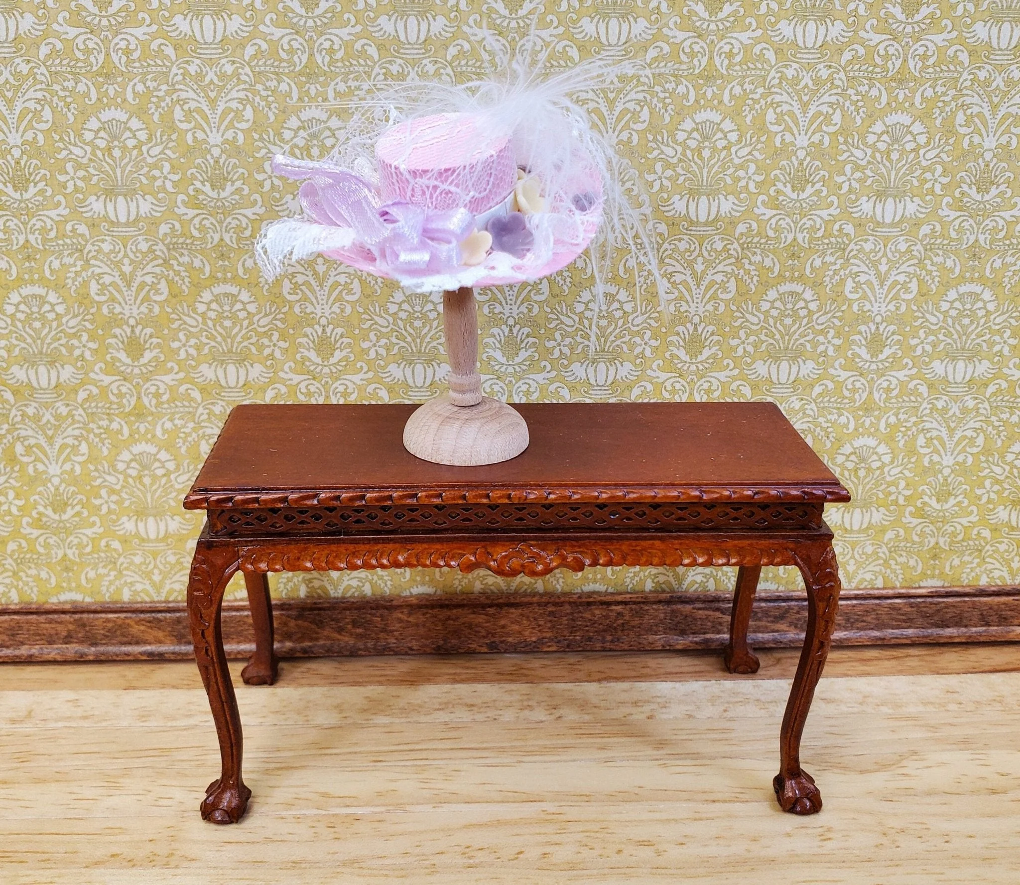 Dollhouse Hat Stand Wood 2" Tall 1:12 Scale Miniature - Image 4