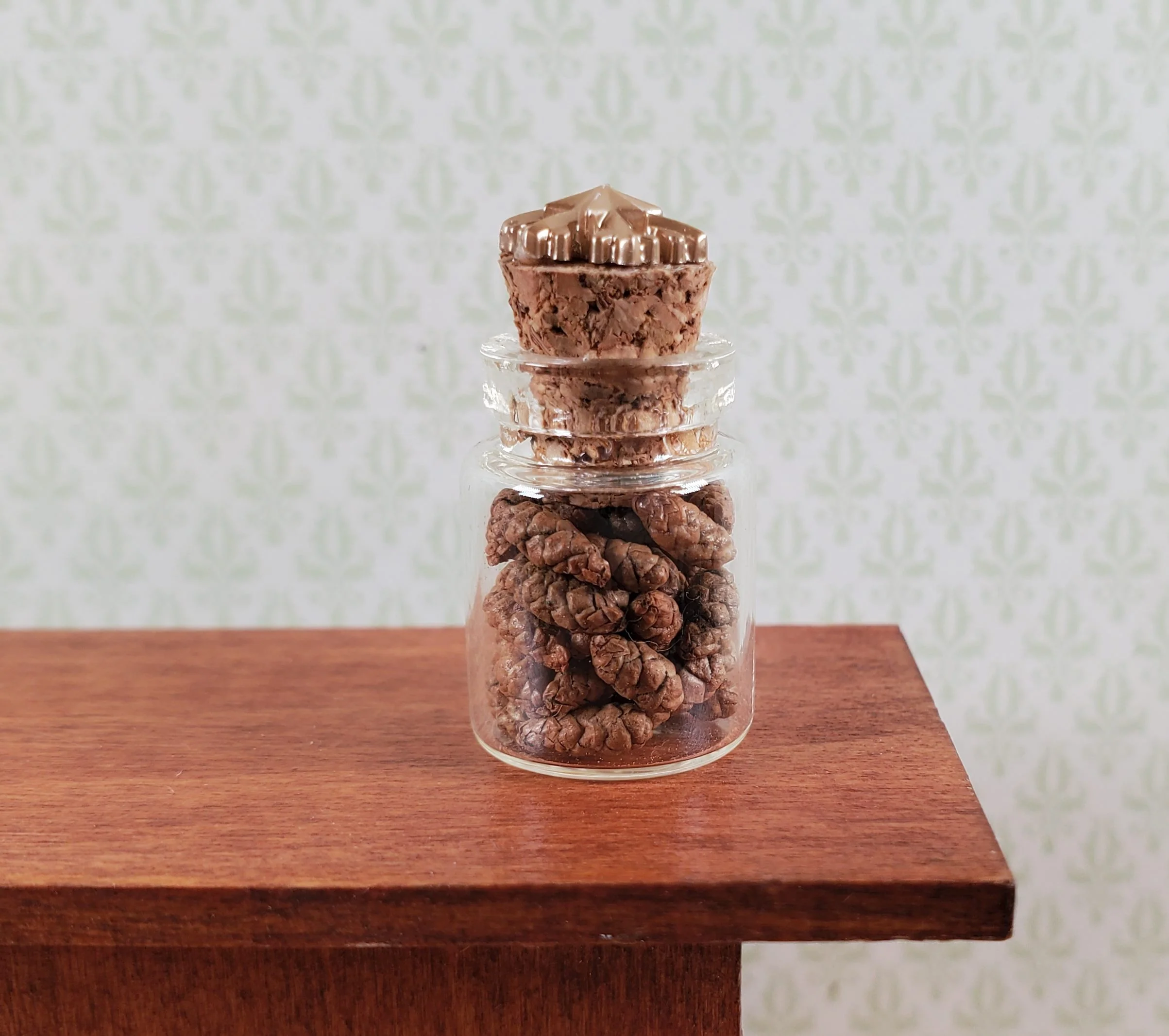 Dollhouse Jar with Tiny Pinecones 1:12 Scale Miniature