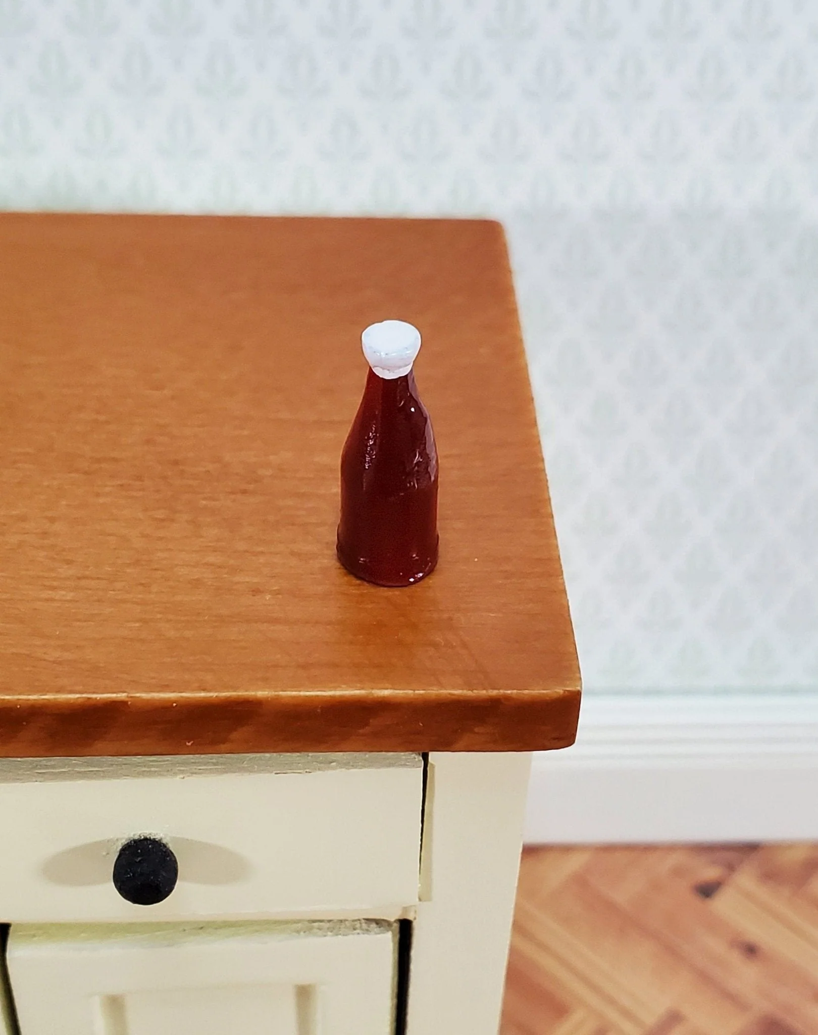 Dollhouse Ketchup Catsup Bottle Jar 1:12 Scale Miniature Food Groceries Kitchen - Image 2