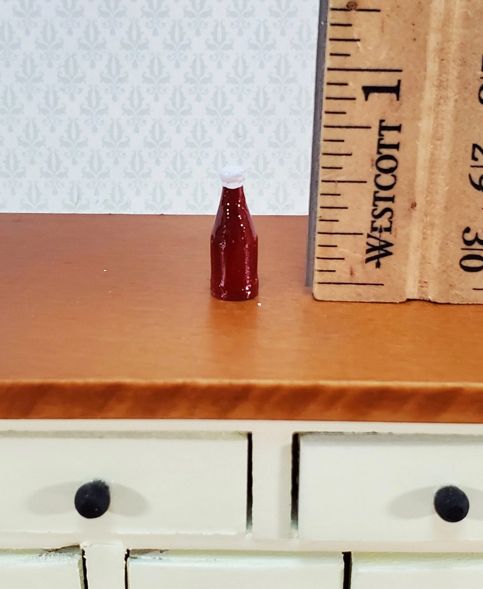 Dollhouse Ketchup Catsup Bottle Jar 1:12 Scale Miniature Food Groceries Kitchen - Image 3