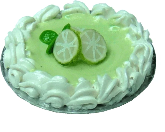 Dollhouse Key Lime Pie 1:12 Scale Miniature Food Kitchen Dessert Bakery