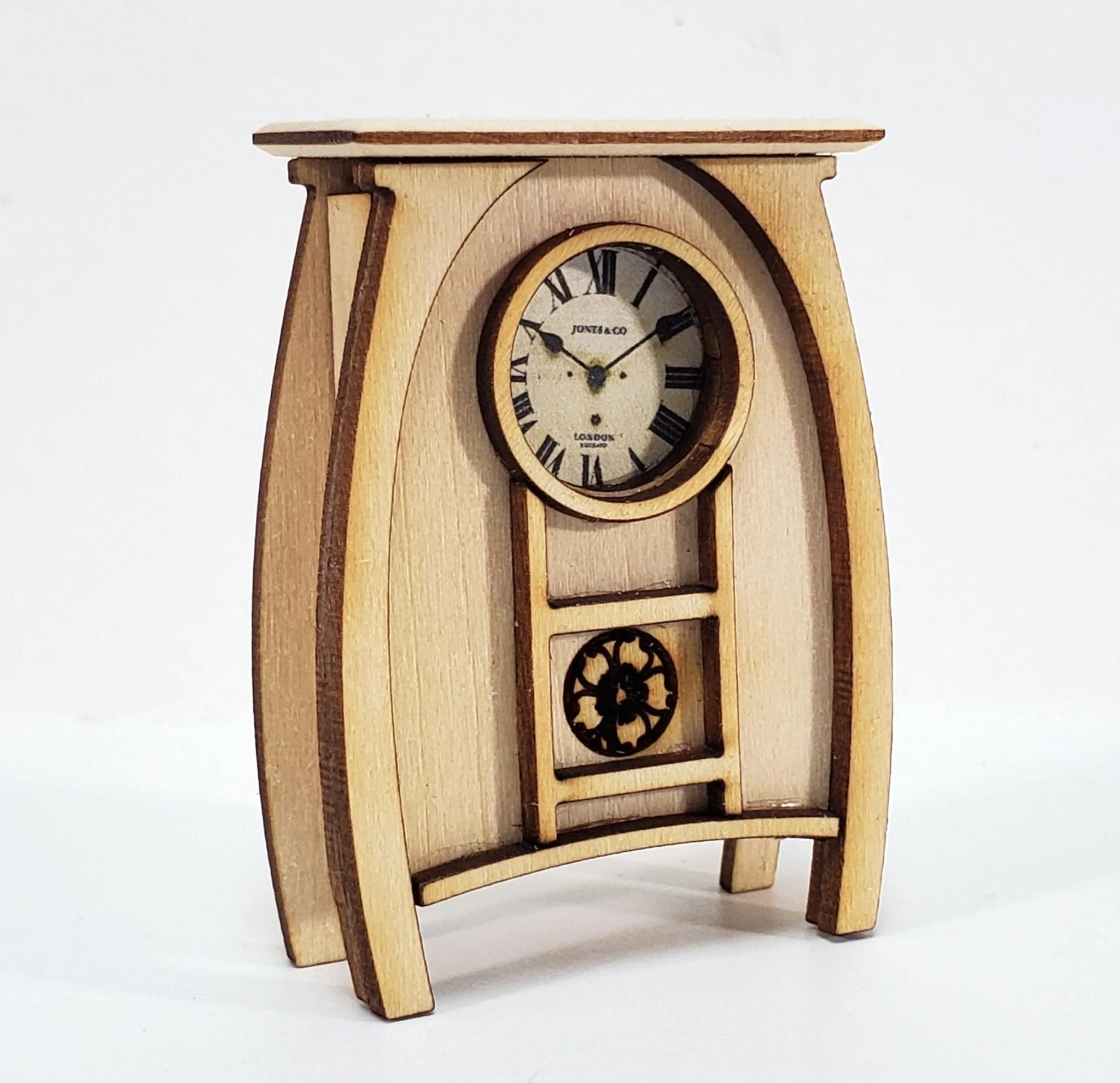 Dollhouse KIT Art Nouveau Clock 1:12 Scale Easy to Assemble DIY Miniature - Image 4