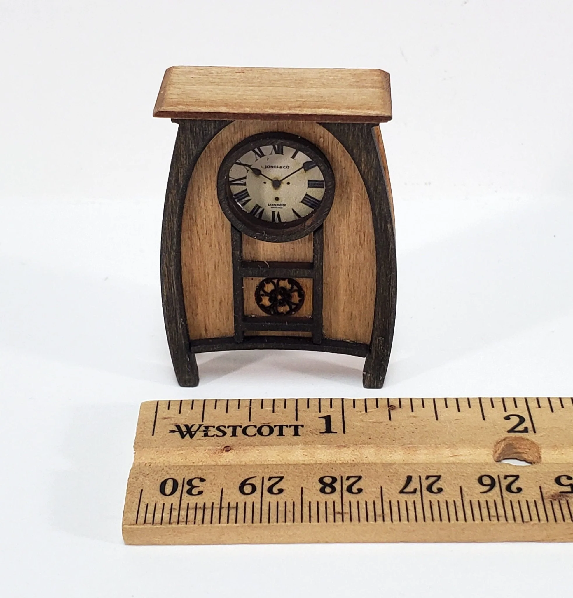 Dollhouse KIT Art Nouveau Clock 1:12 Scale Easy to Assemble DIY Miniature - Image 8