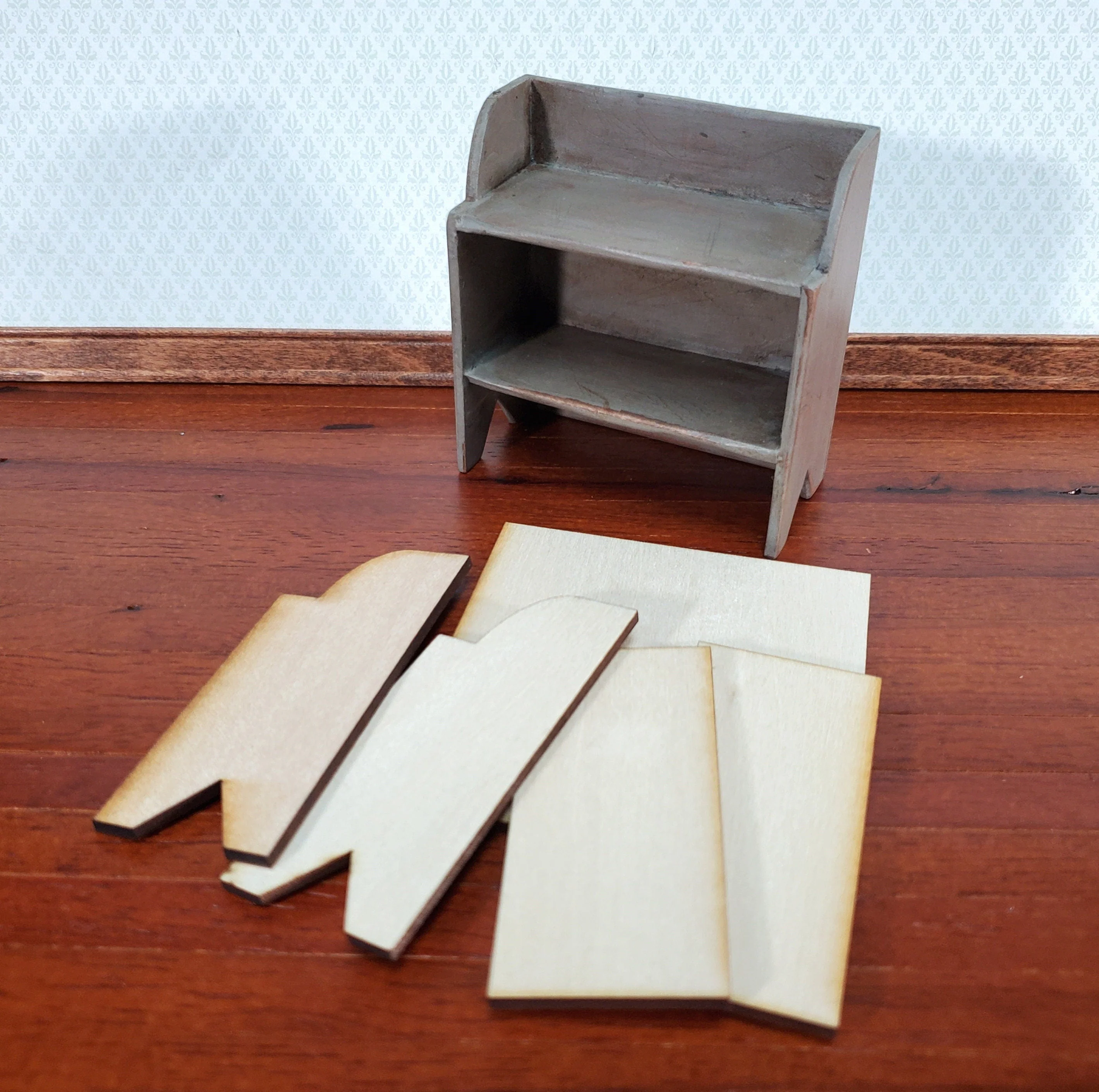 Dollhouse KIT Jug or Pot Shelf Primitive Style 1:12 Scale Miniature Easy to Assemble - Image 2