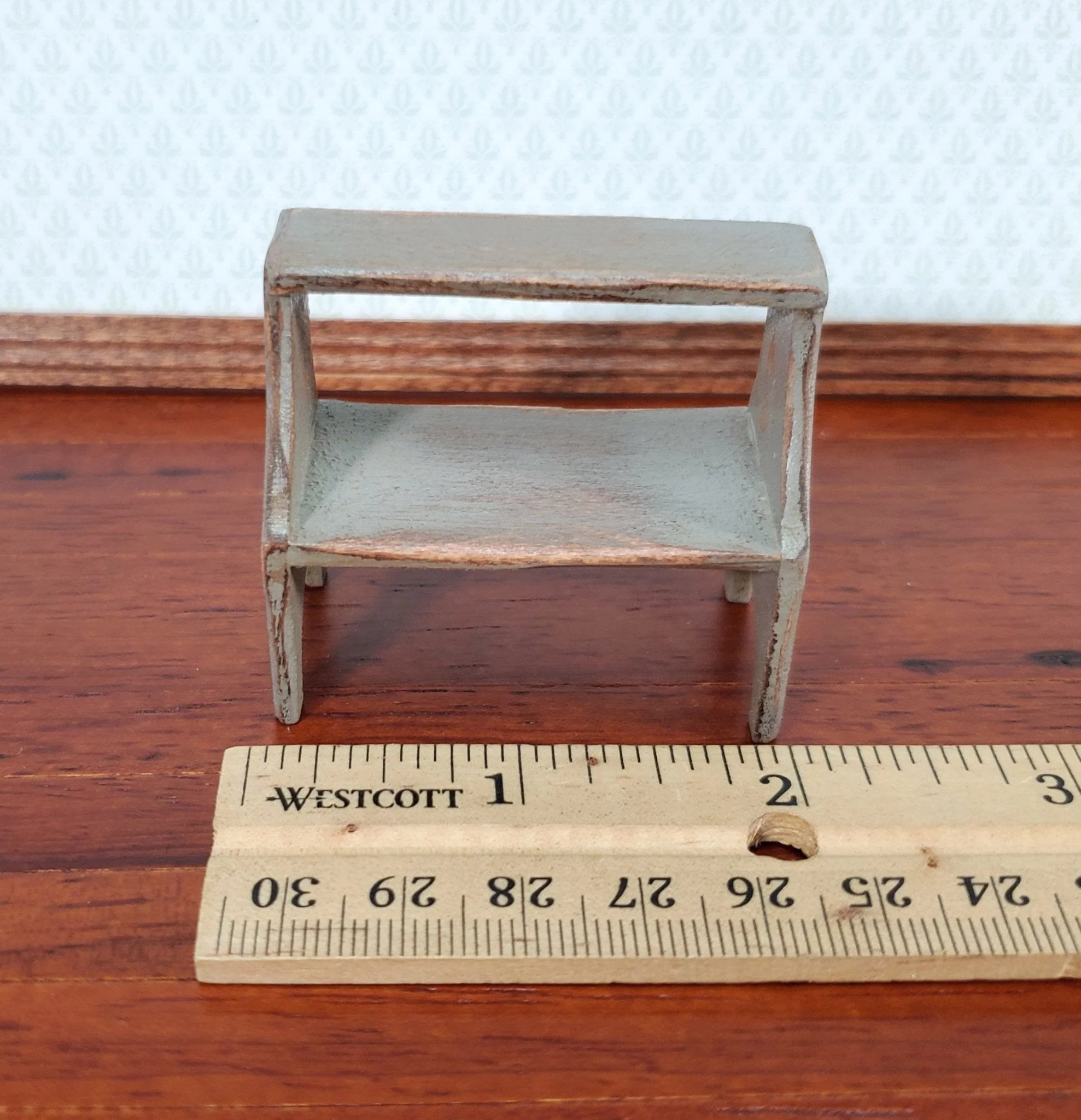 Dollhouse KIT Large Step Stool Library or Bed Steps 1:12 Scale Easy to Assemble - Image 3