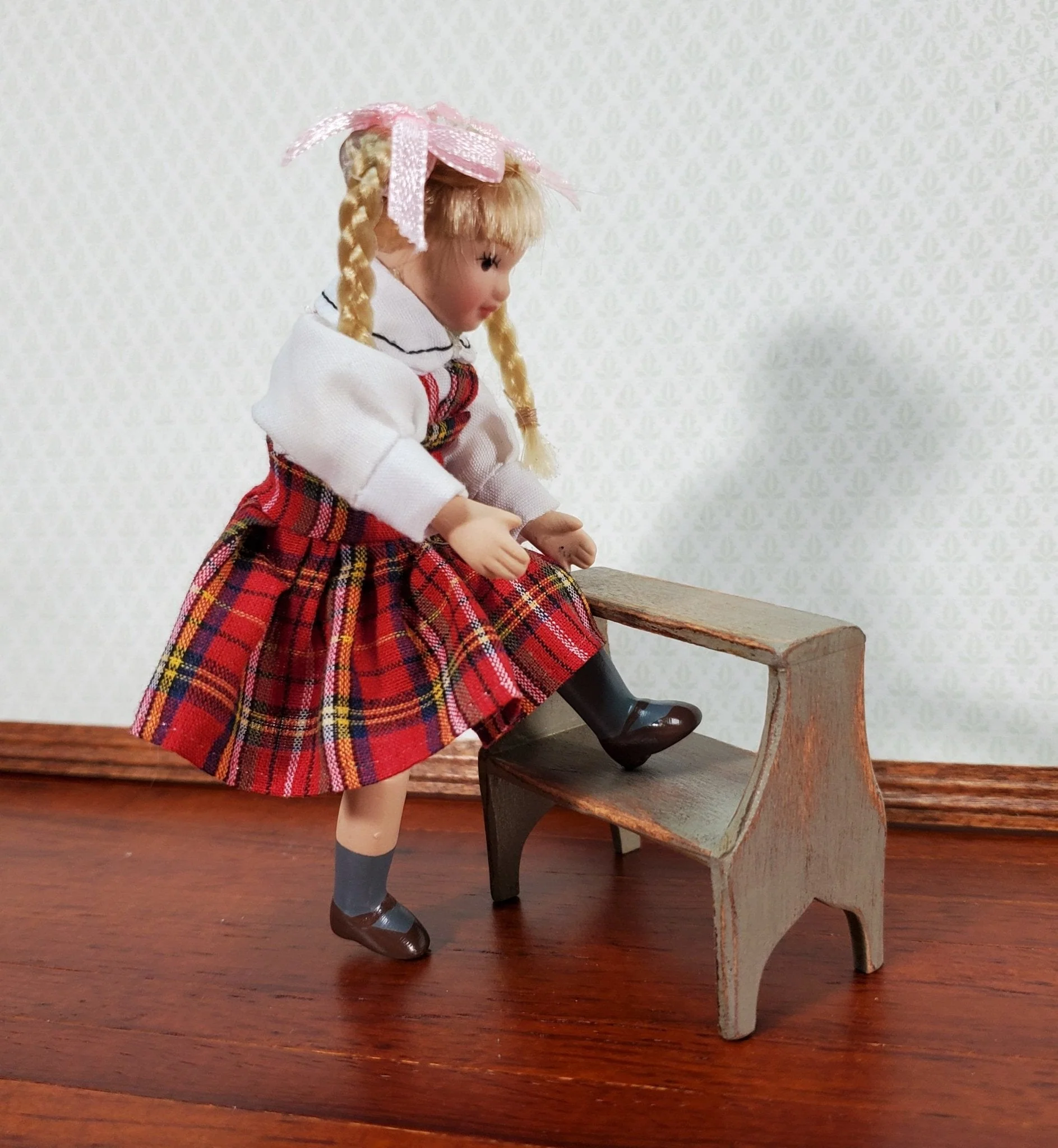 Dollhouse KIT Large Step Stool Library or Bed Steps 1:12 Scale Easy to Assemble - Image 6