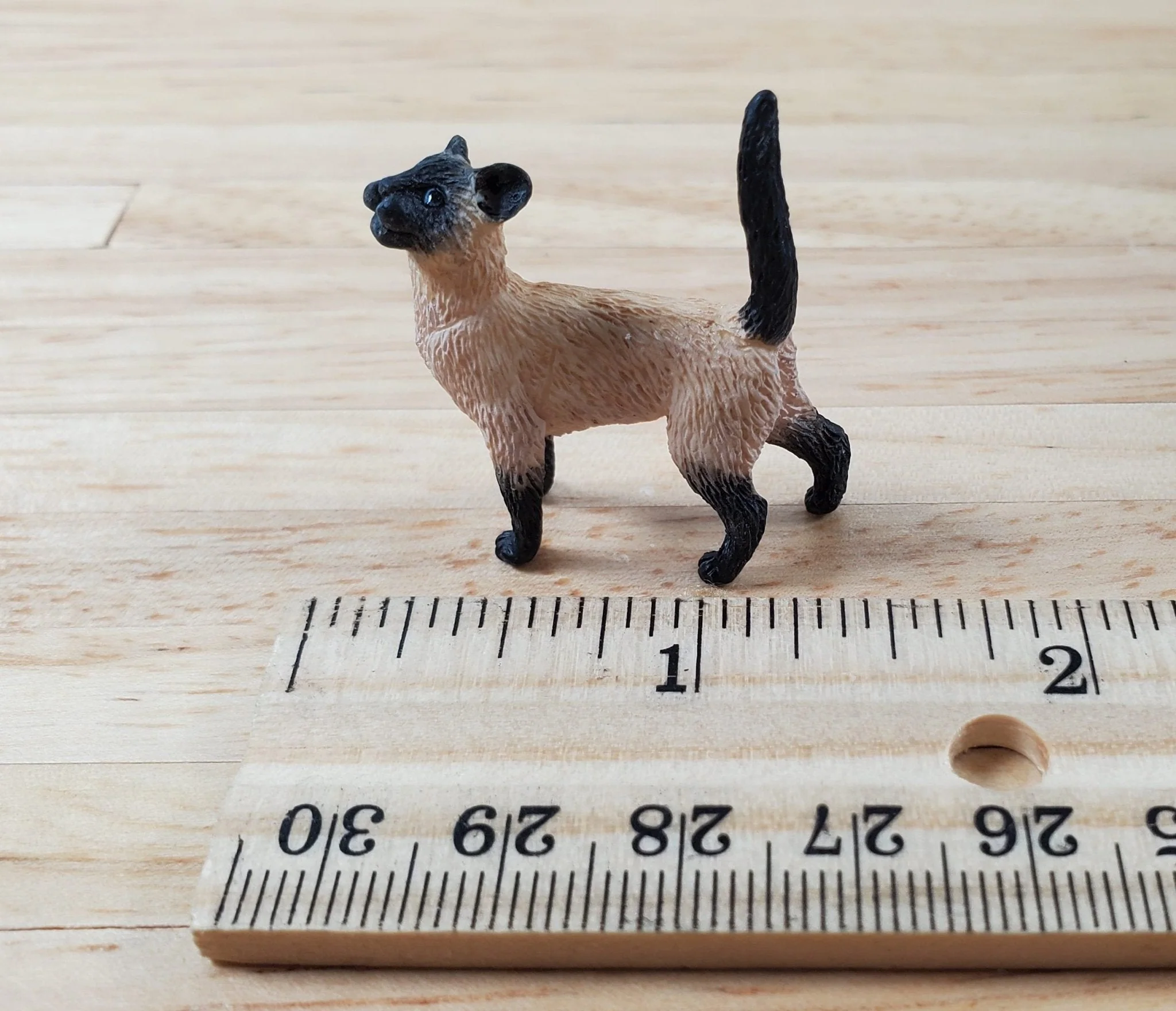 Dollhouse Kitten Siamese Kitty Cat Standing Tail Up 1:12 Scale Miniature Pet - Image 5