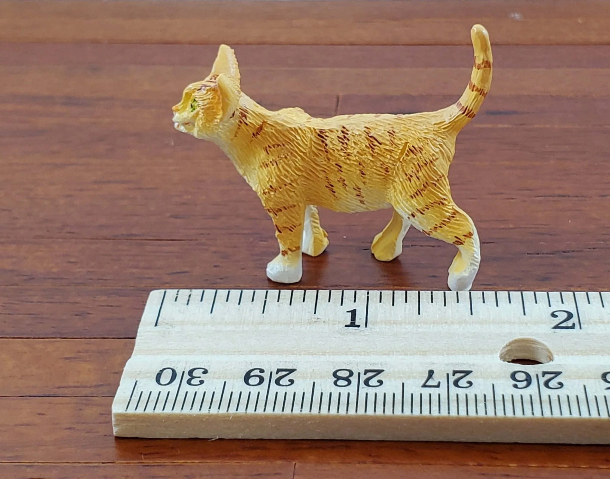 Dollhouse Kitty Cat Orange Tabby Walking 1:12 Scale Miniature Pet - Image 8