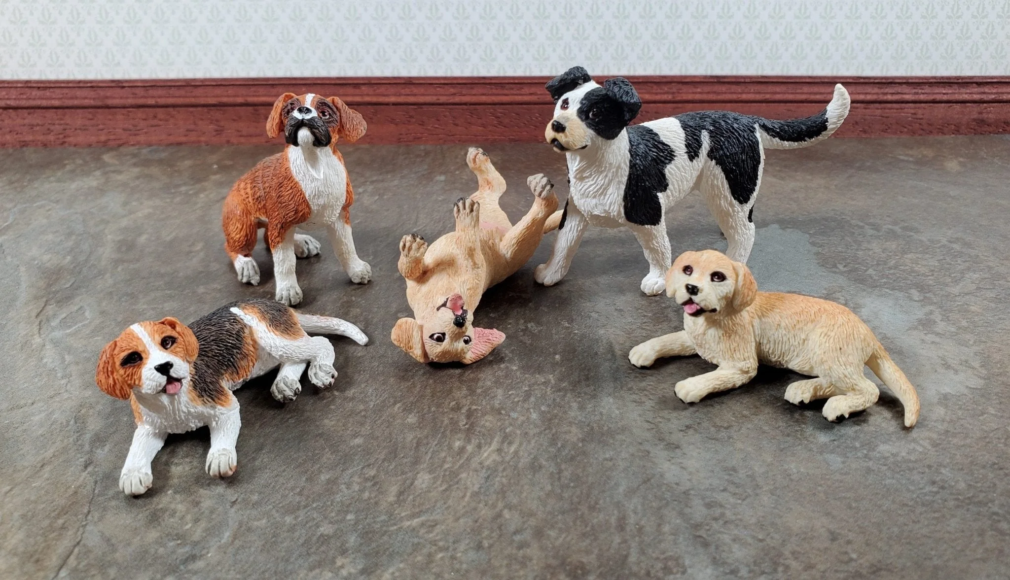 Dollhouse Labrodor Retriever Lab Puppy Dog Playful 1:12 Scale Miniature Animal - Image 7