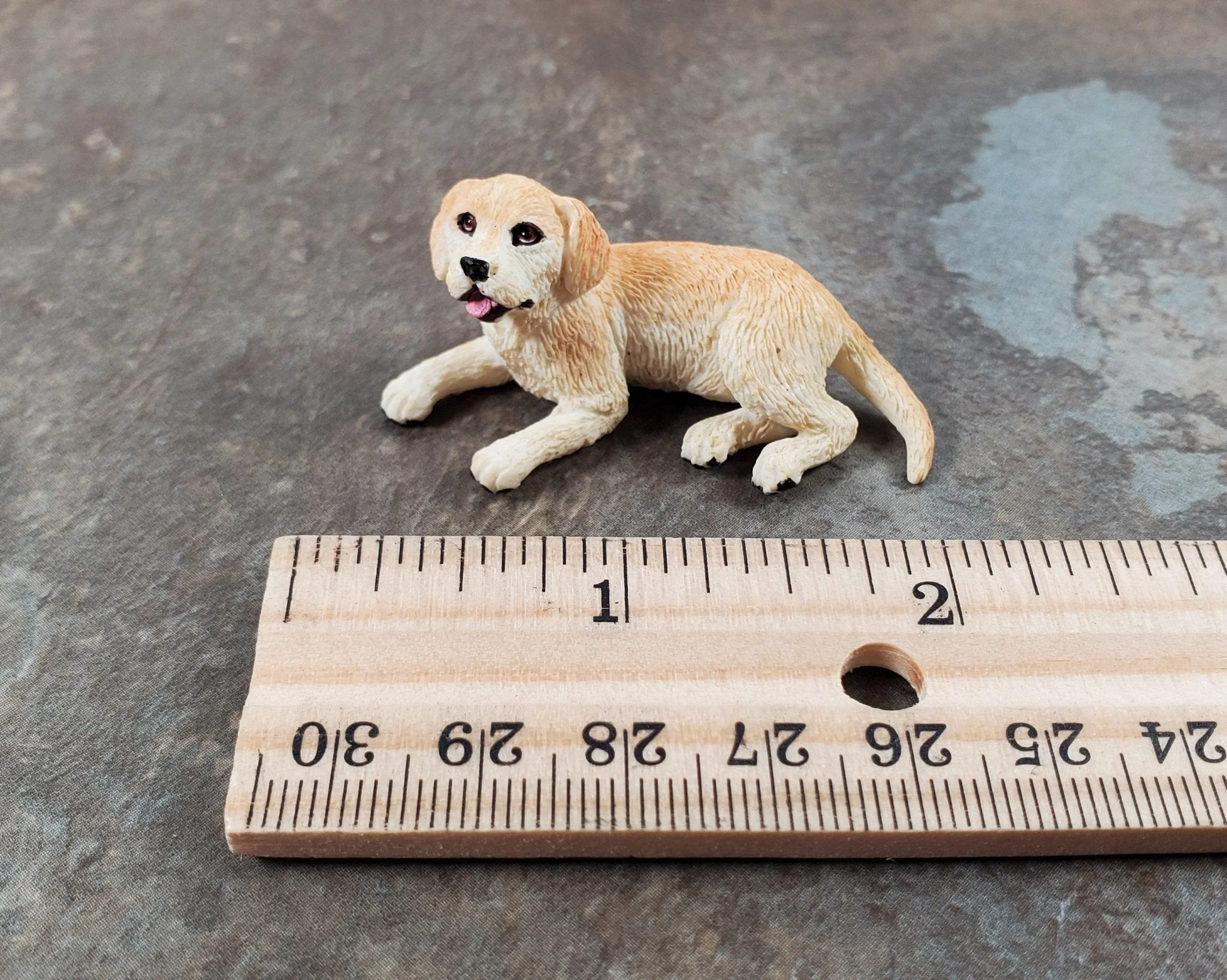 Dollhouse Labrodor Retriever Lab Puppy Dog Sitting 1:12 Scale Miniature Animal - Image 4