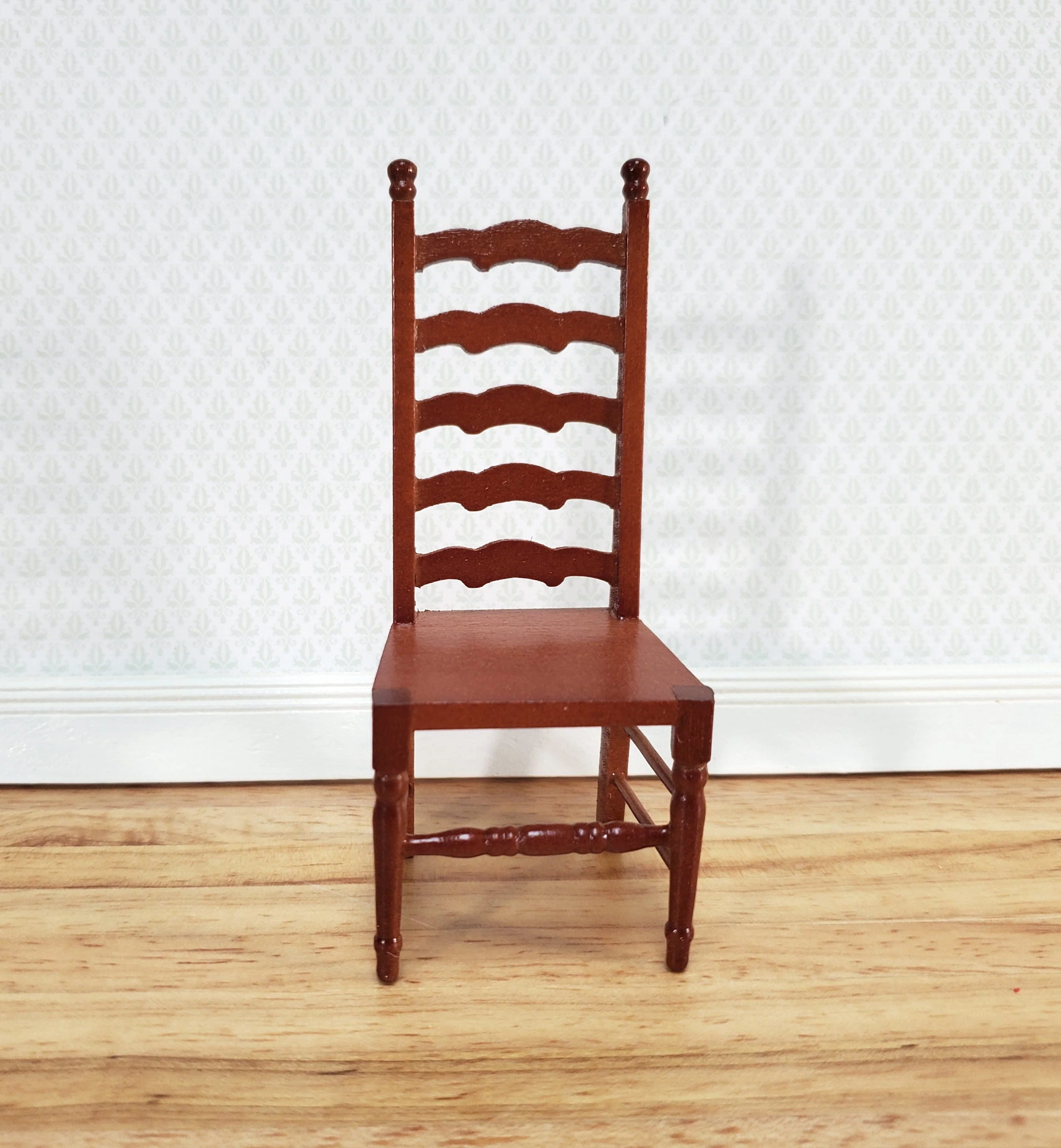 Dollhouse Ladderback Chair for Kitchen or Dining Room 1:12 Scale Miniature Furniture - Image 2