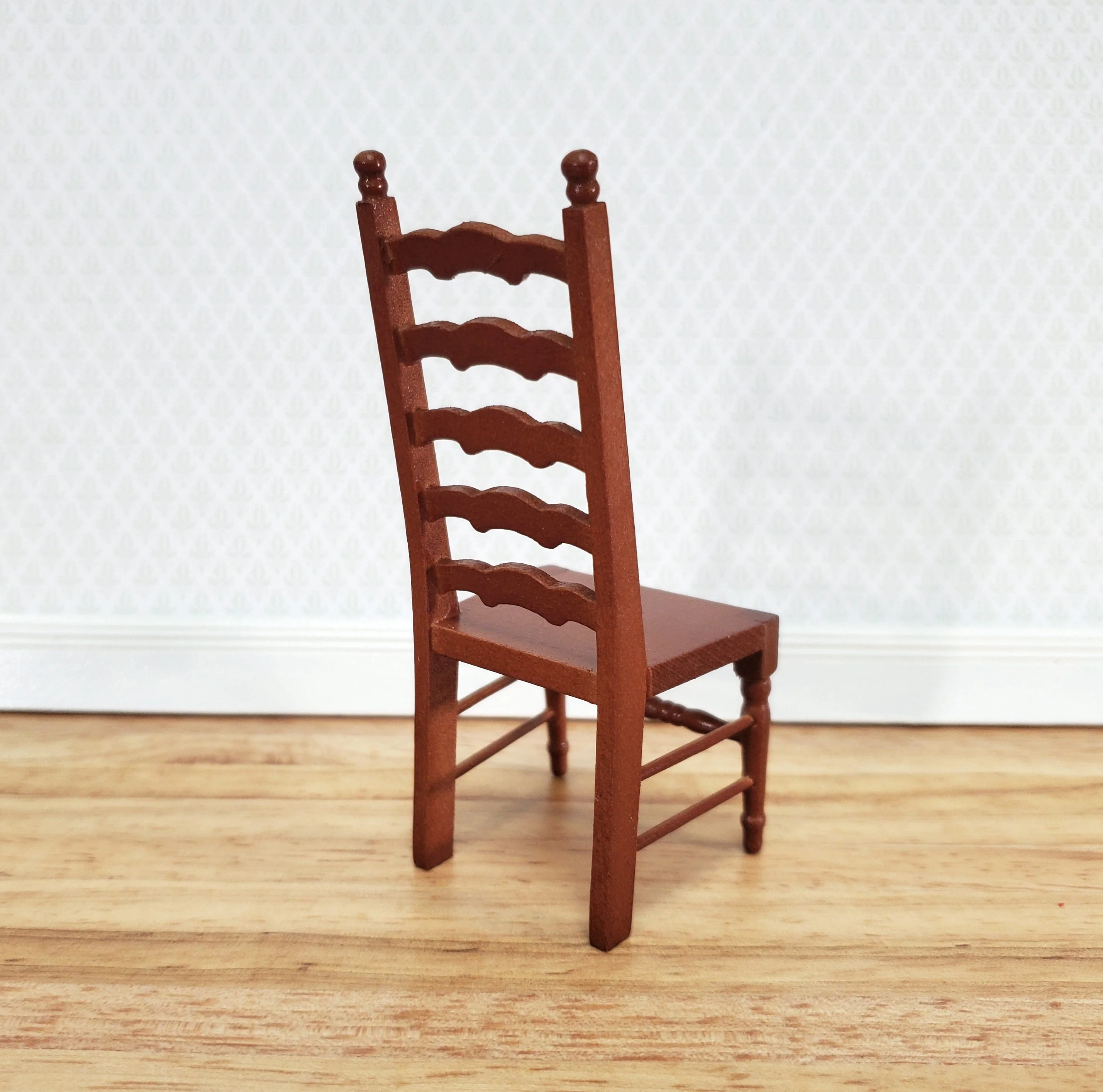 Dollhouse Ladderback Chair for Kitchen or Dining Room 1:12 Scale Miniature Furniture - Image 3