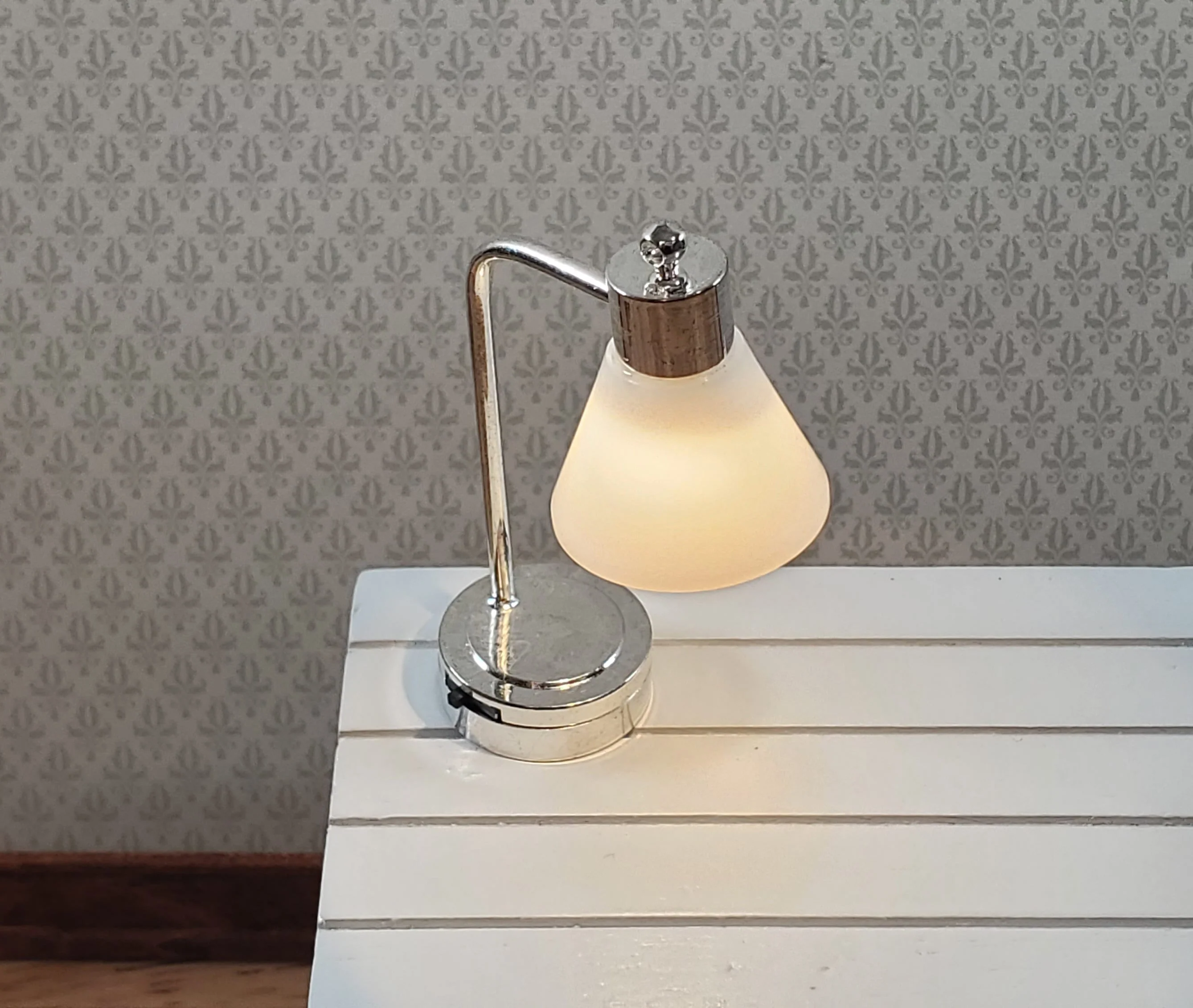 Dollhouse Lamp Desk Table Light Battery Operated LARGE Modern Style Miniature - Image 2