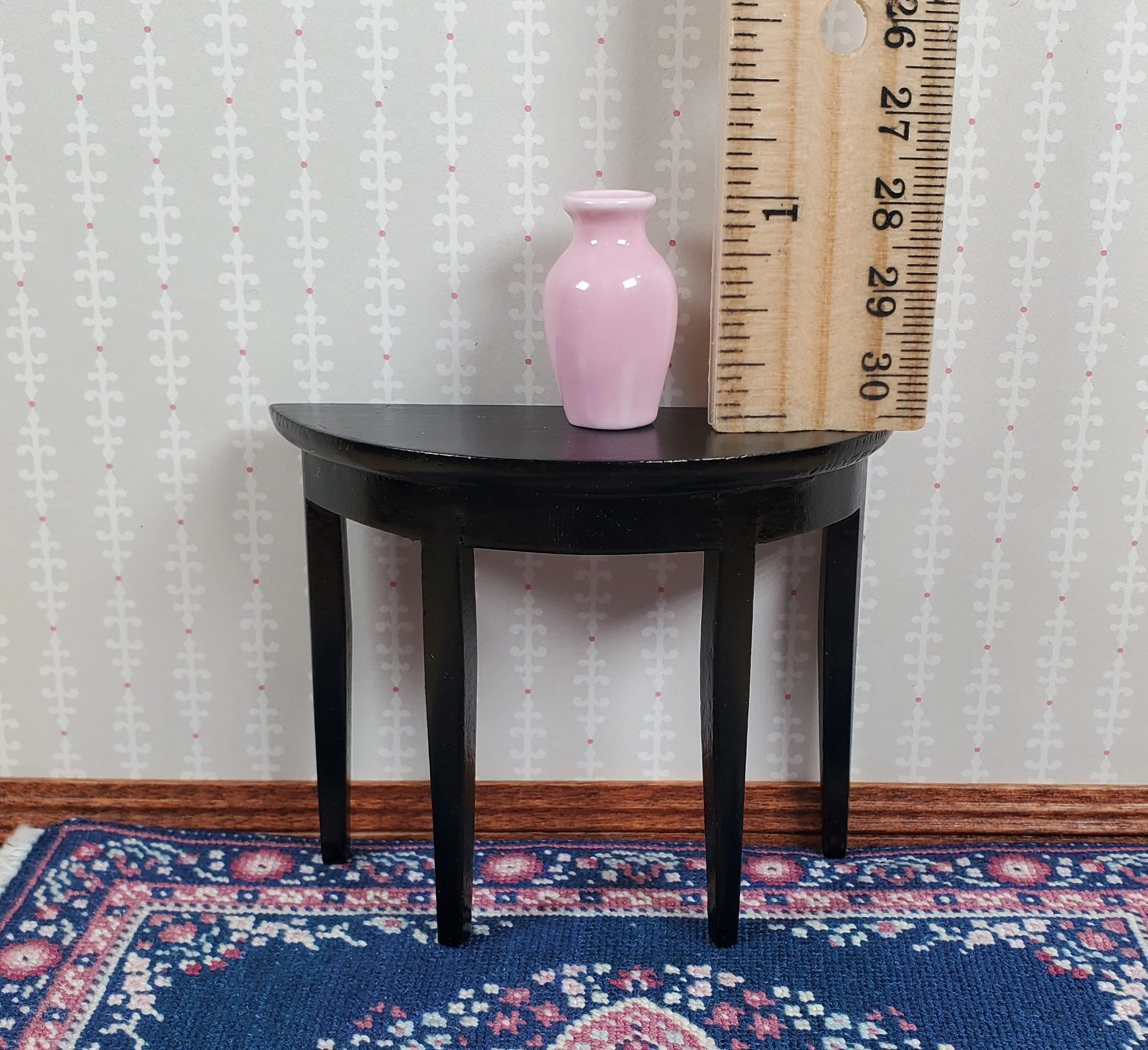 Dollhouse Light Pink Glazed Ceramic Vase 1:12 Scale Miniature - Image 3