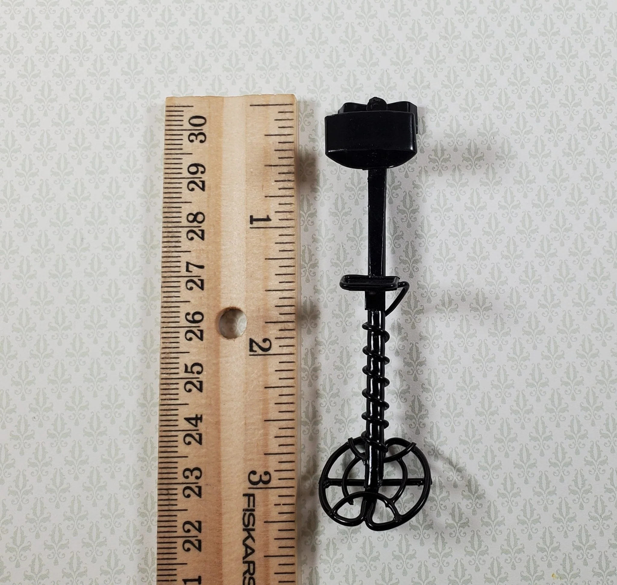 Dollhouse Metal Detector Black 1:12 Scale Miniature Prop Garage - Image 5