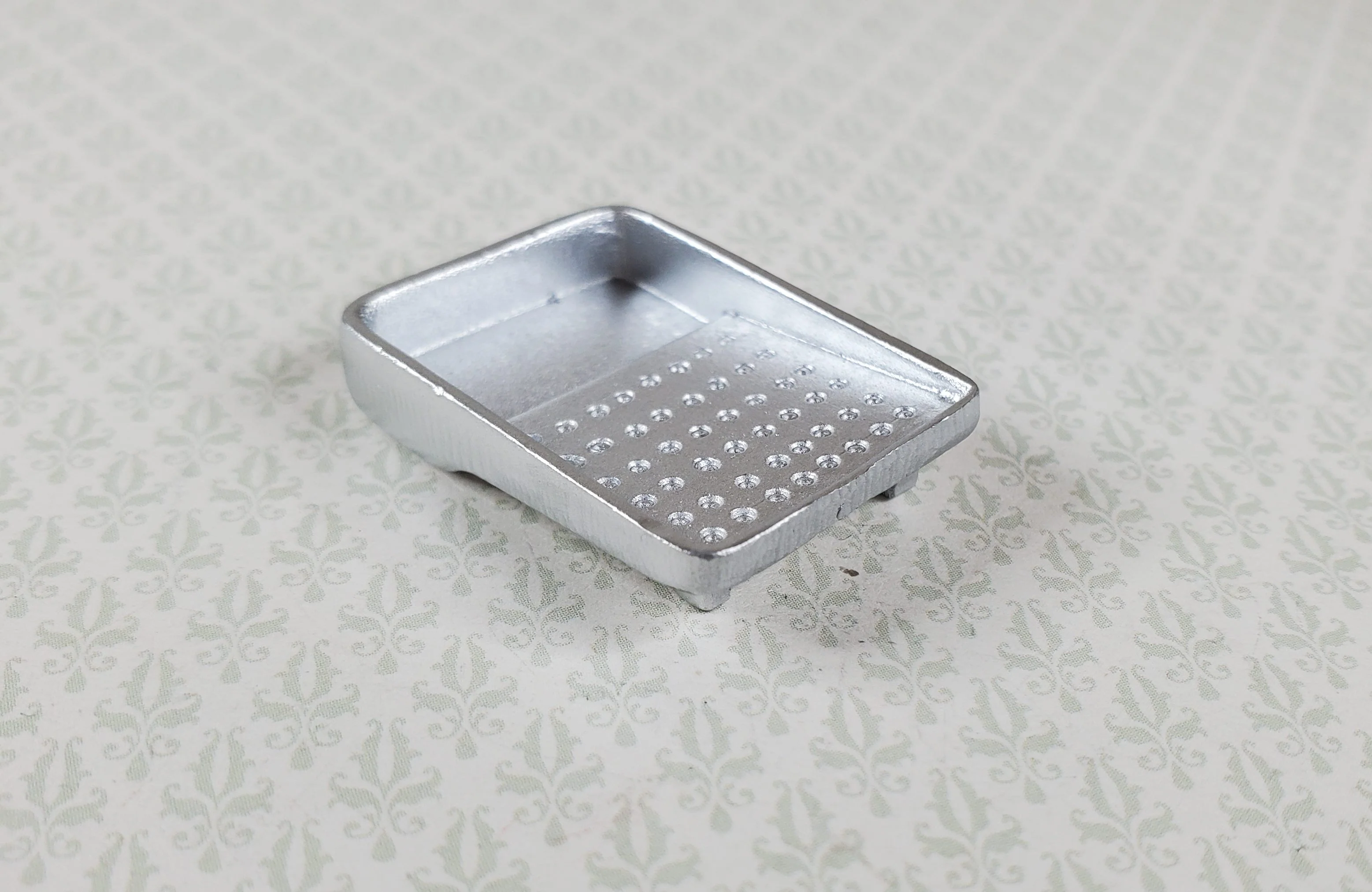 Dollhouse Metal Painting Pan Roller Tray 1:12 Scale Miniature Accessory