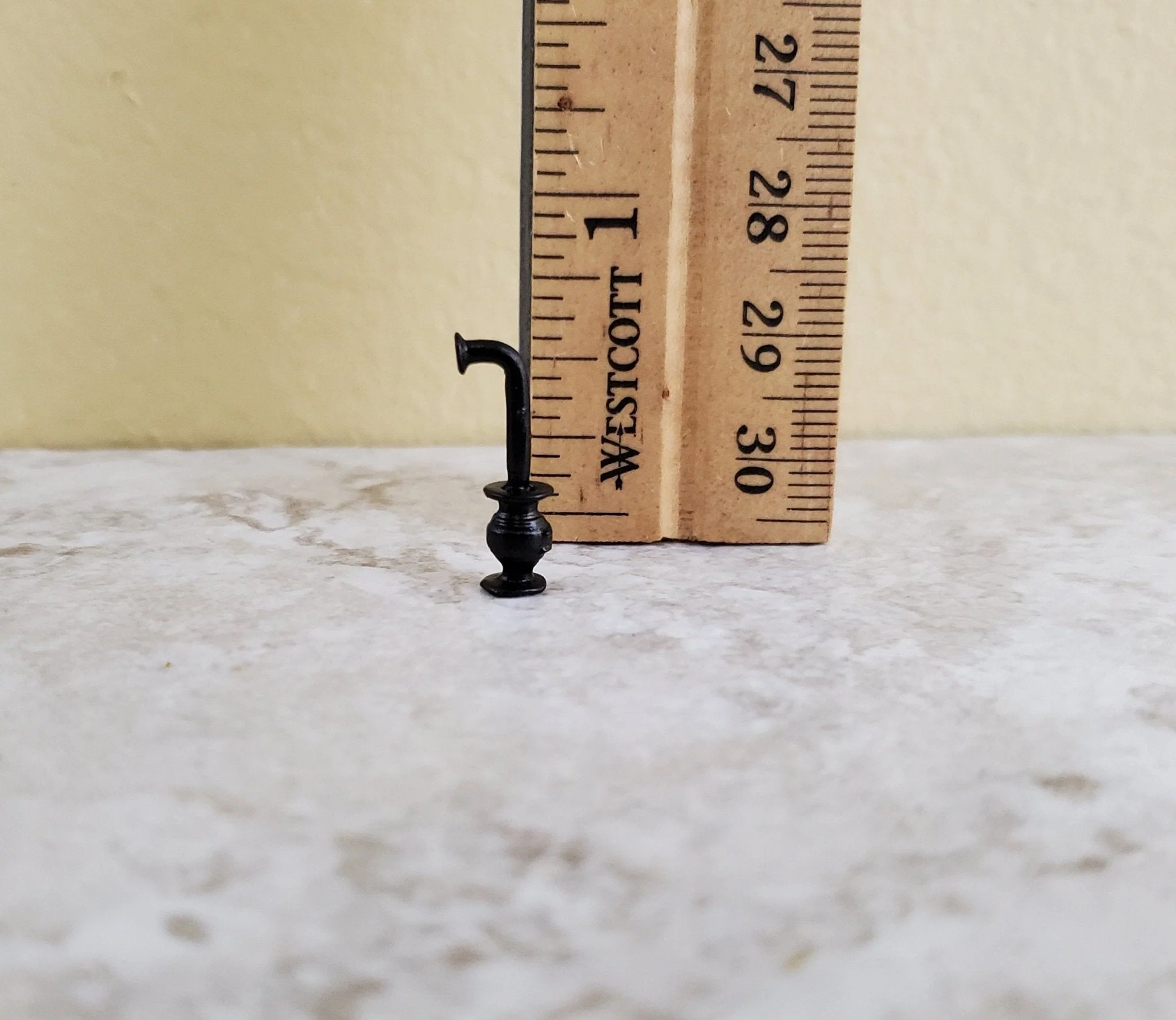 Dollhouse Miniature 1:144 Scale Wood Burning Pot Belly Stove Tiny - Image 3
