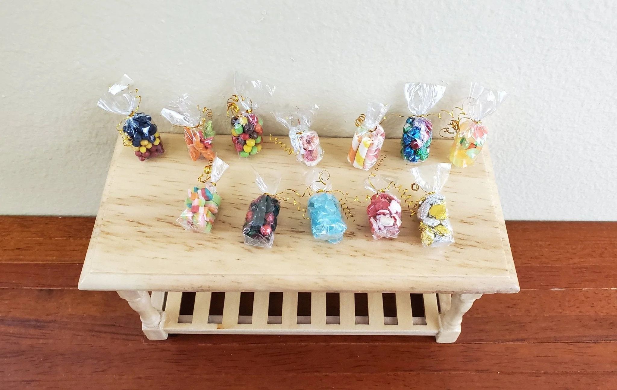 Dollhouse Miniature 12 Bags of Candy Treats for Sweet Shop 1:12 Scale Candies - Image 3