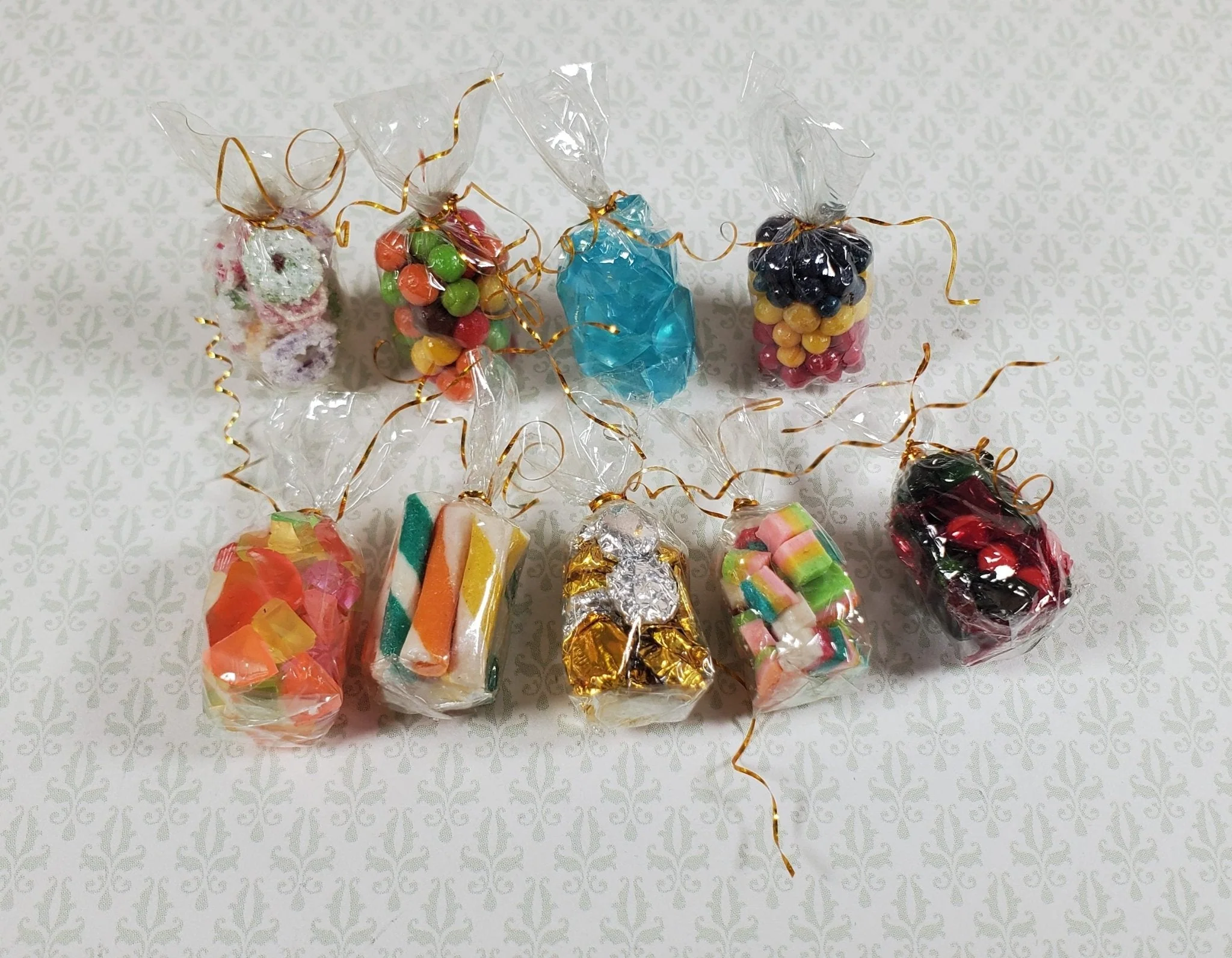 Dollhouse Miniature 9 Bags of Candy Treats for Sweet Shop 1:12 Scale Candies