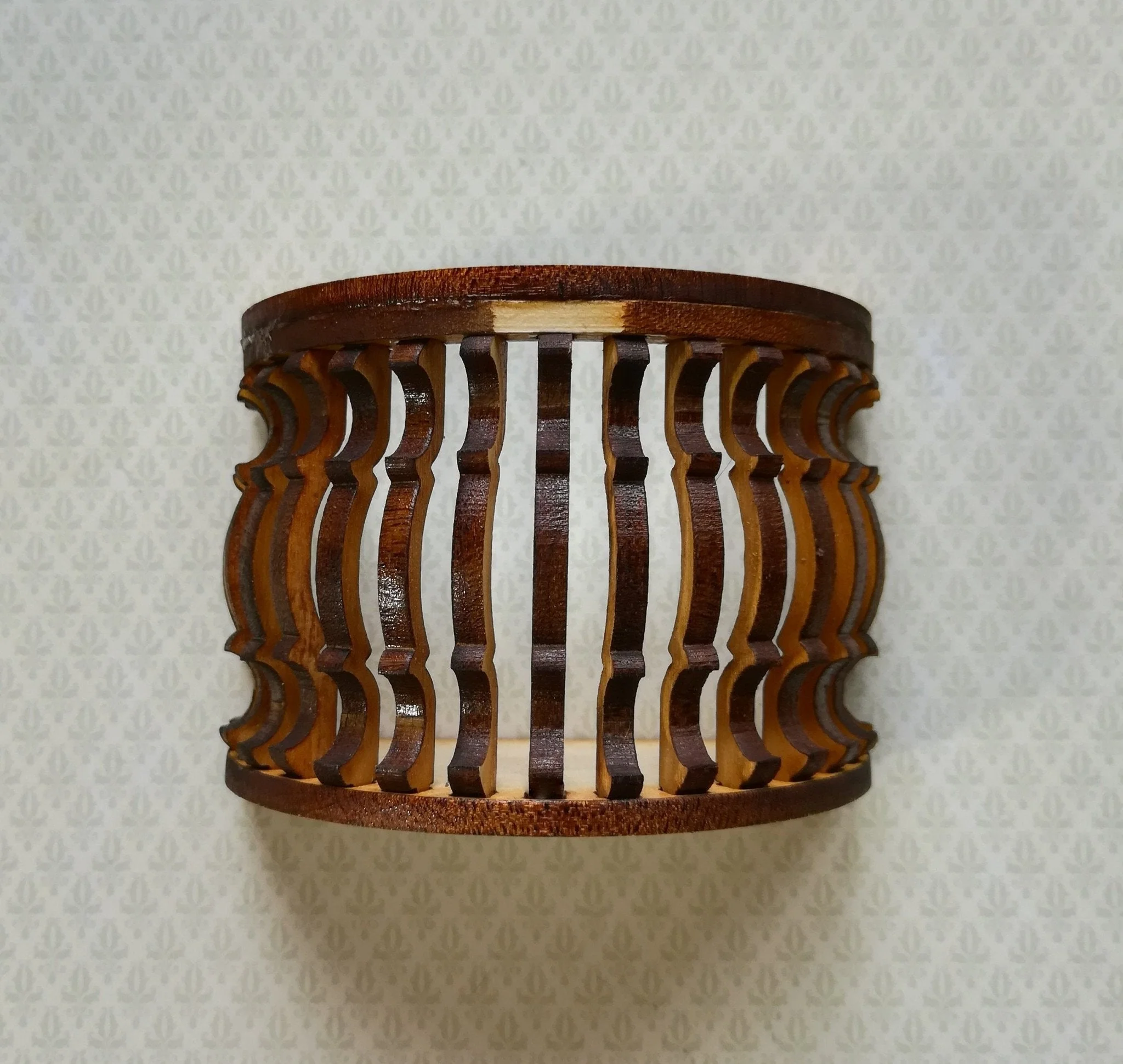 Dollhouse Miniature Balcony Half Round Window or Door Unfinished 1:12 Scale 3"
