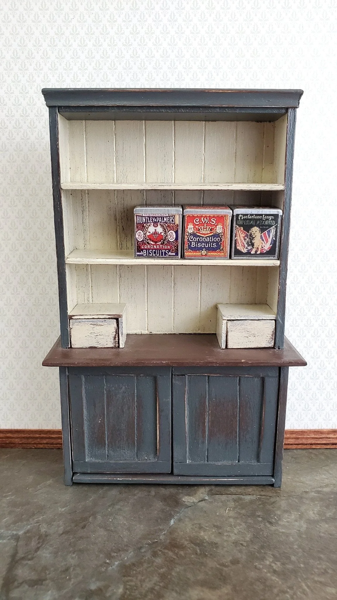 Dollhouse Miniature Biscuit Cookie Tins Old Fashion Grocery Store 1:12 Scale Food - Image 3