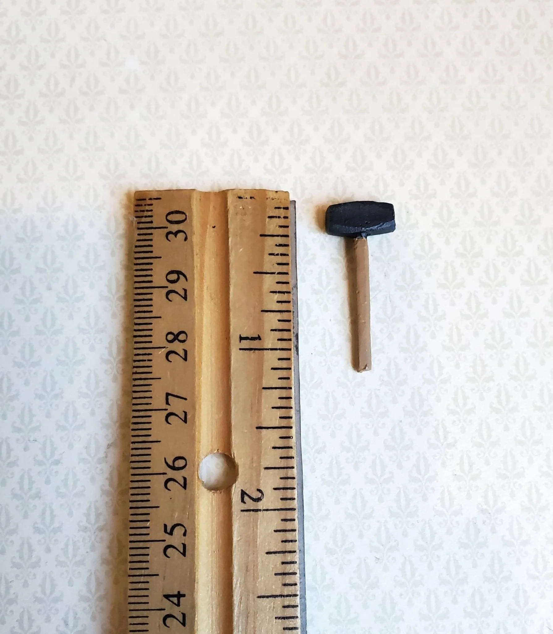Dollhouse Miniature Blacksmith Hammer Mallet Tudor Style 1:12 Scale Tool Painted Metal