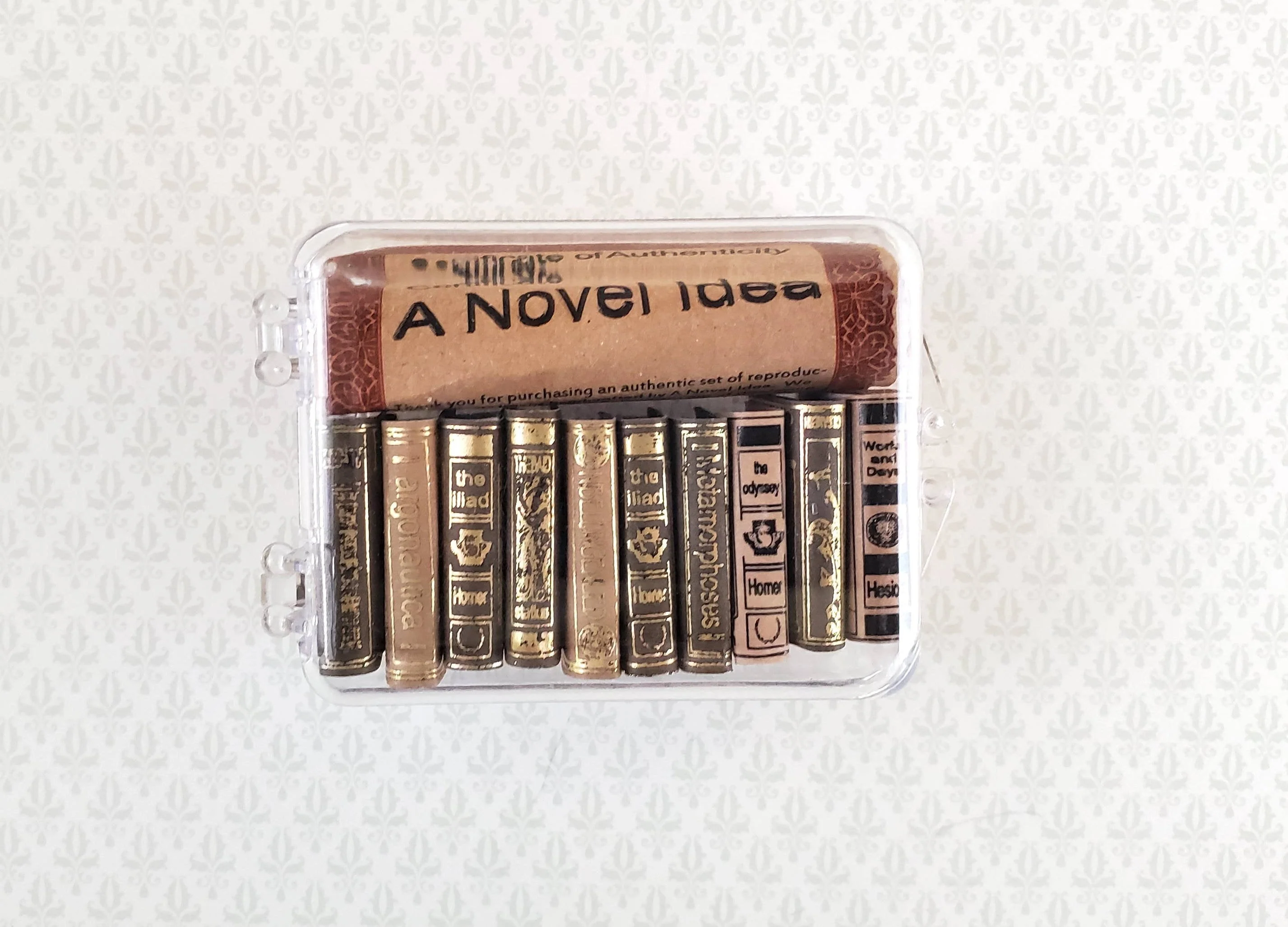 Dollhouse Miniature Book Set x10 Epic Poems 1:12 Scale Books (blank inside) - Image 2