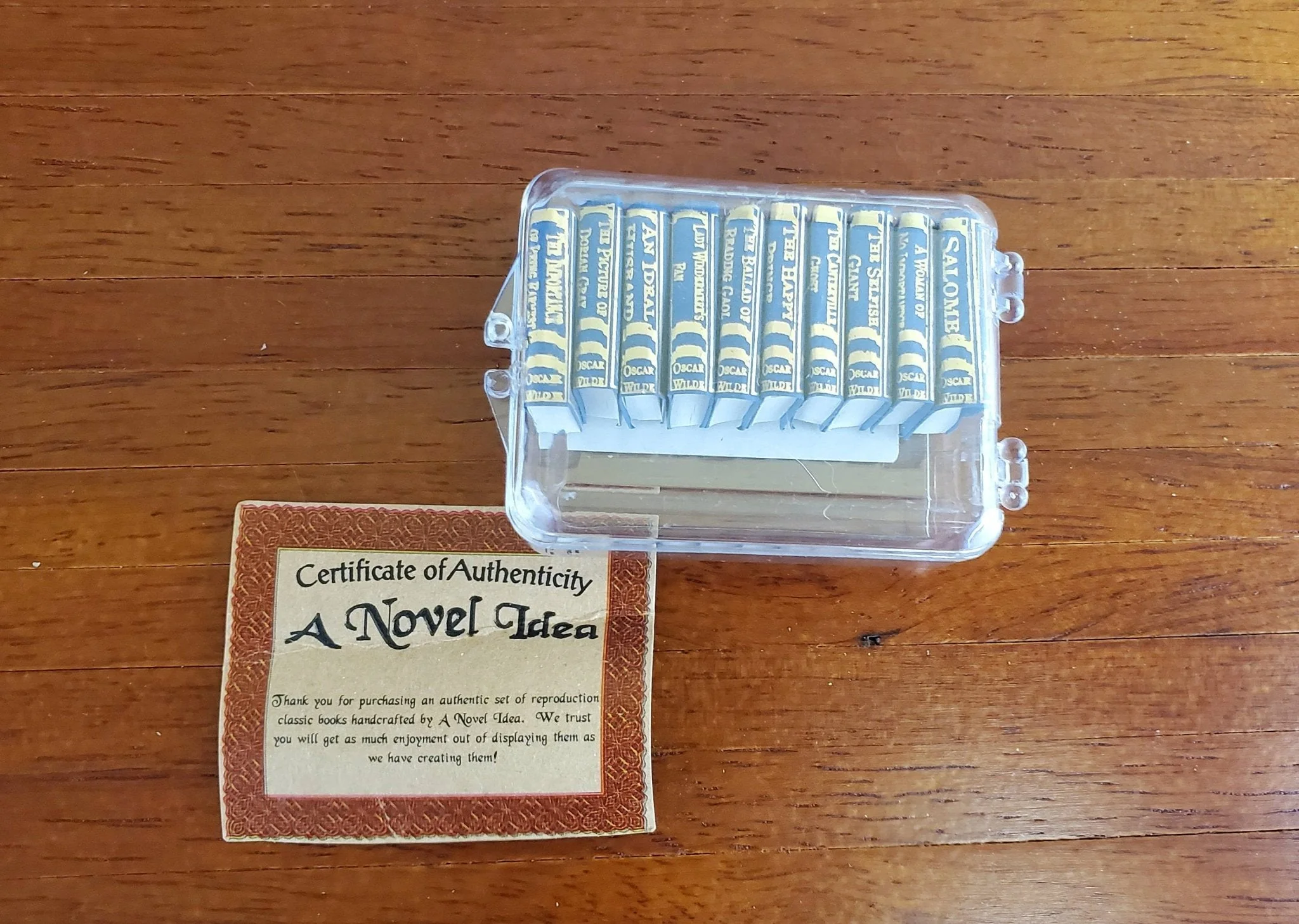 Dollhouse Miniature Book Set x10 Oscar Wilde 1:12 Scale (blank inside) - Image 3