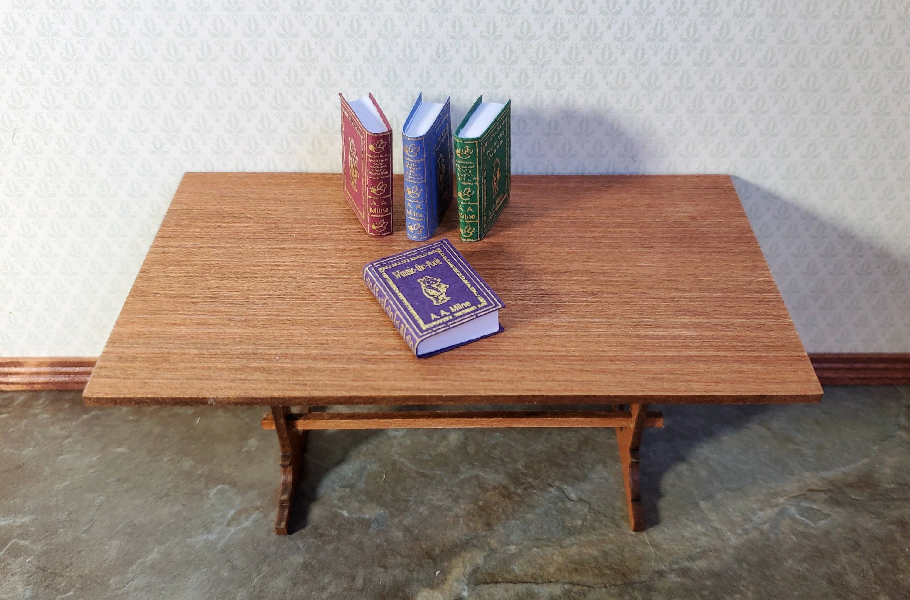Dollhouse Miniature Book Set x4 Winnie the Pooh 1:12 Scale (blank inside) - Image 5
