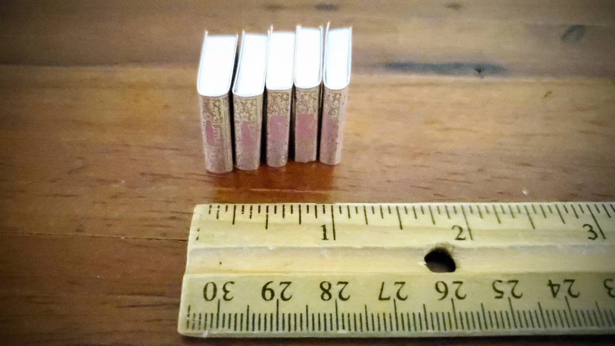 Dollhouse Miniature Book Set x5 Louisa May Alcott 1:12 Scale (blank inside) - Image 3