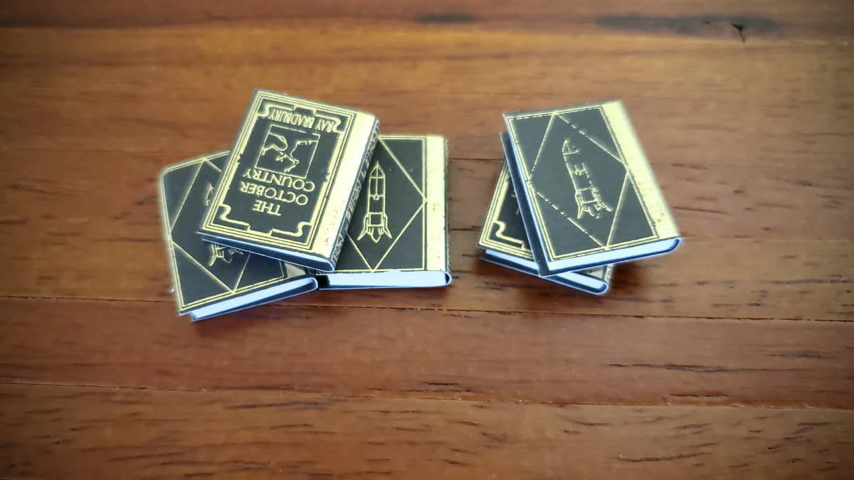 Dollhouse Miniature Book Set x5 Ray Bradbury 1:12 Scale (blank inside) - Image 2