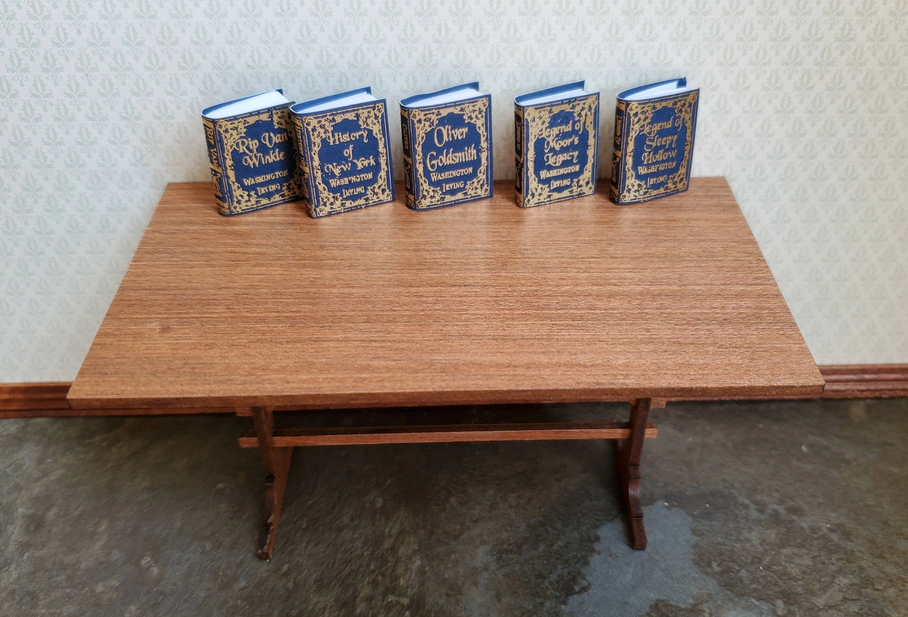 Dollhouse Miniature Book Set x5 Washington Irving 1:12 Scale (blank inside) - Image 4