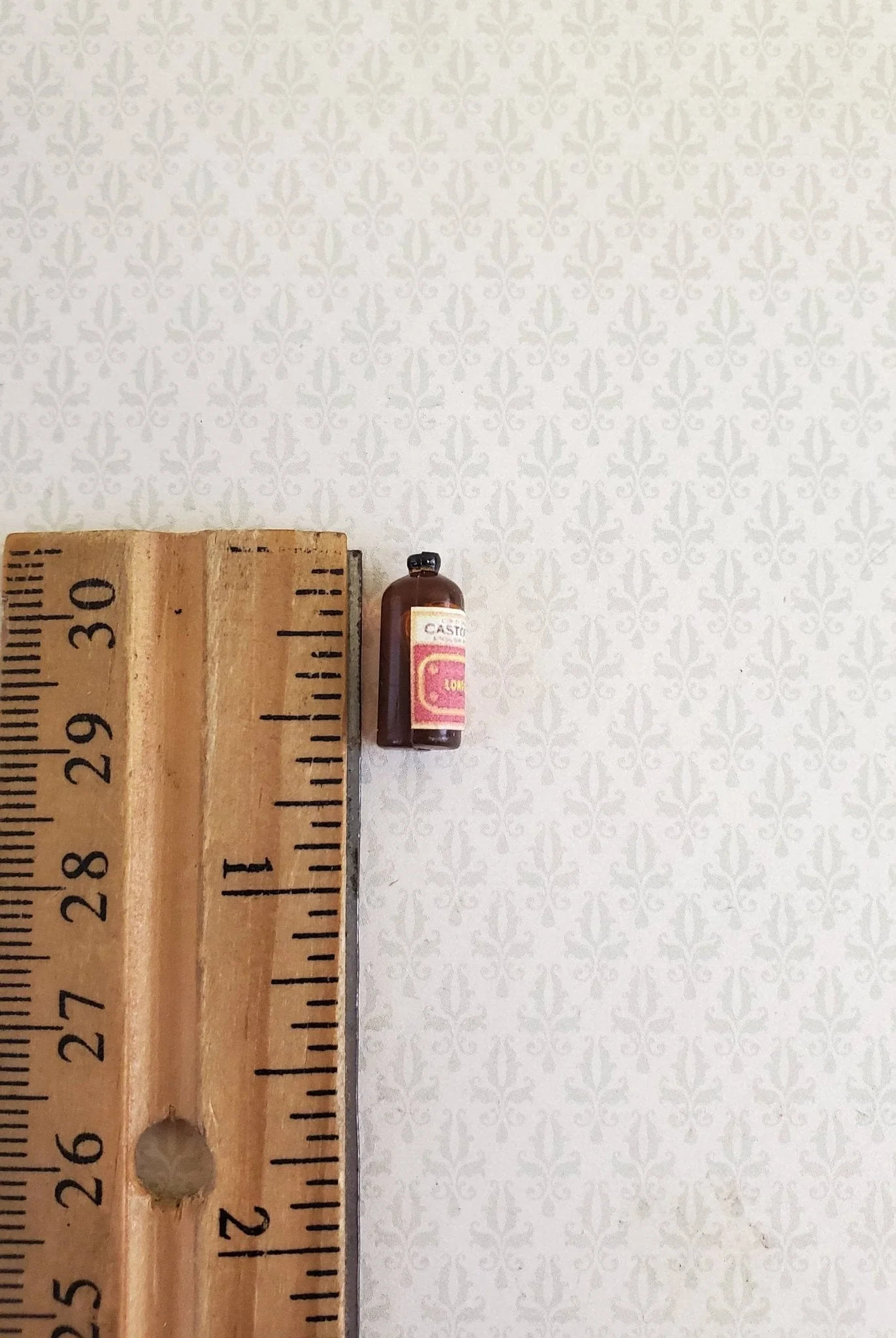Dollhouse Miniature Castor Oil Old Fashion Style 1:12 Scale Food Groceries Kitchen - Image 2