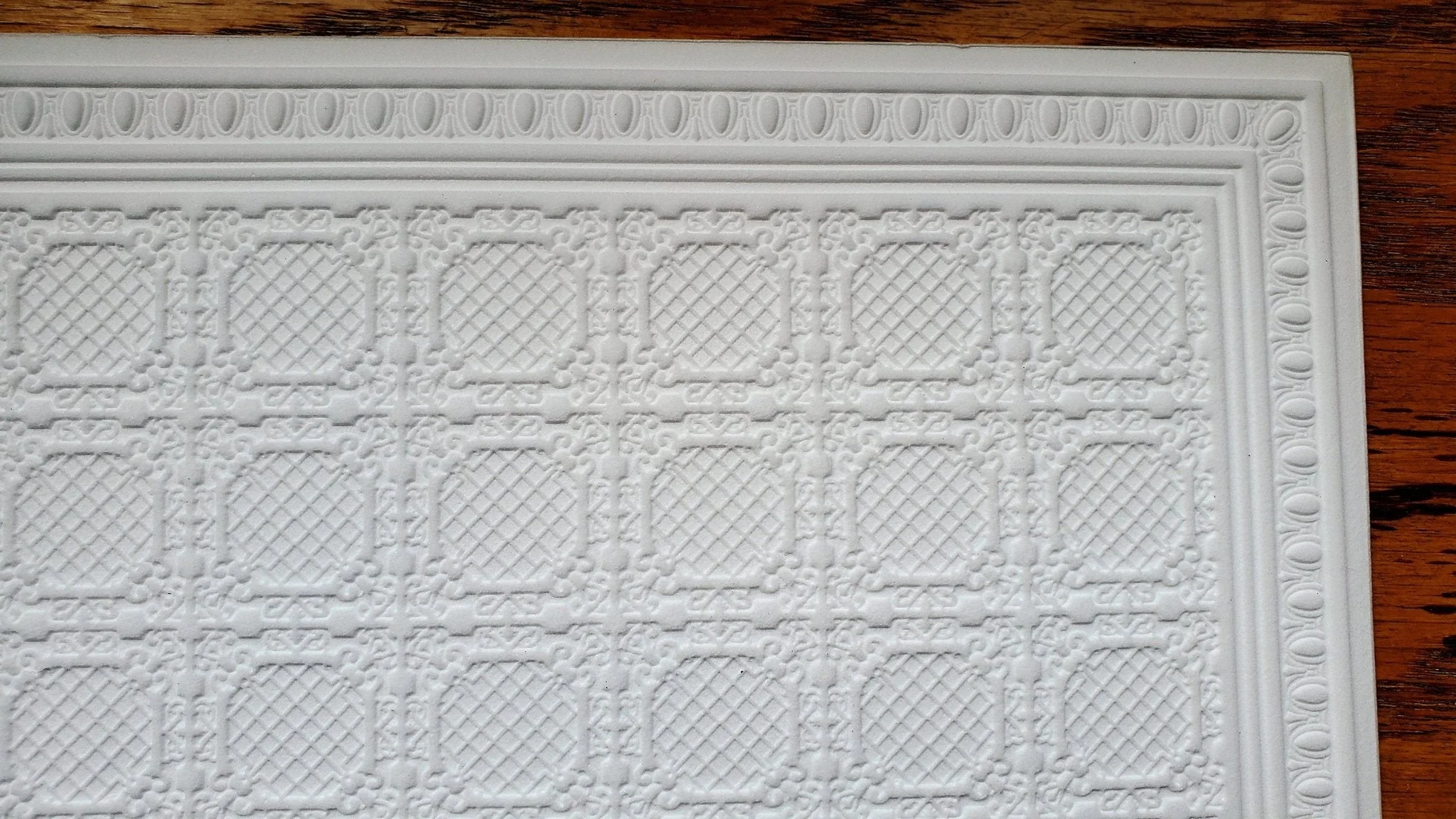 Dollhouse Ceiling Paper Embossed Textured Foam Board 1:12 Scale Miniature World Model 34943 - Image 2