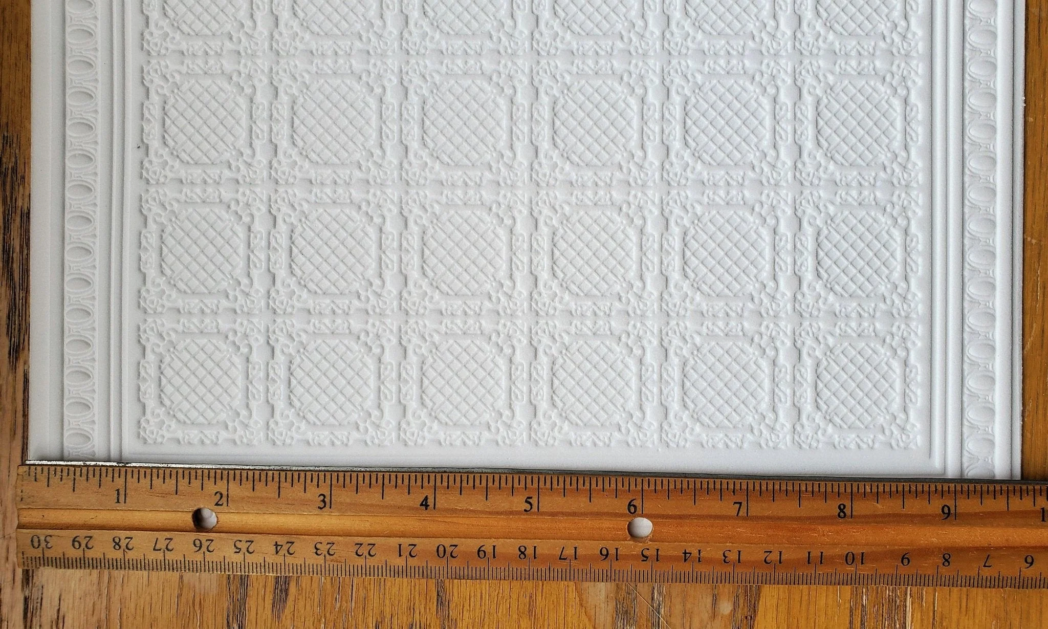 Dollhouse Ceiling Paper Embossed Textured Foam Board 1:12 Scale Miniature World Model 34943 - Image 3