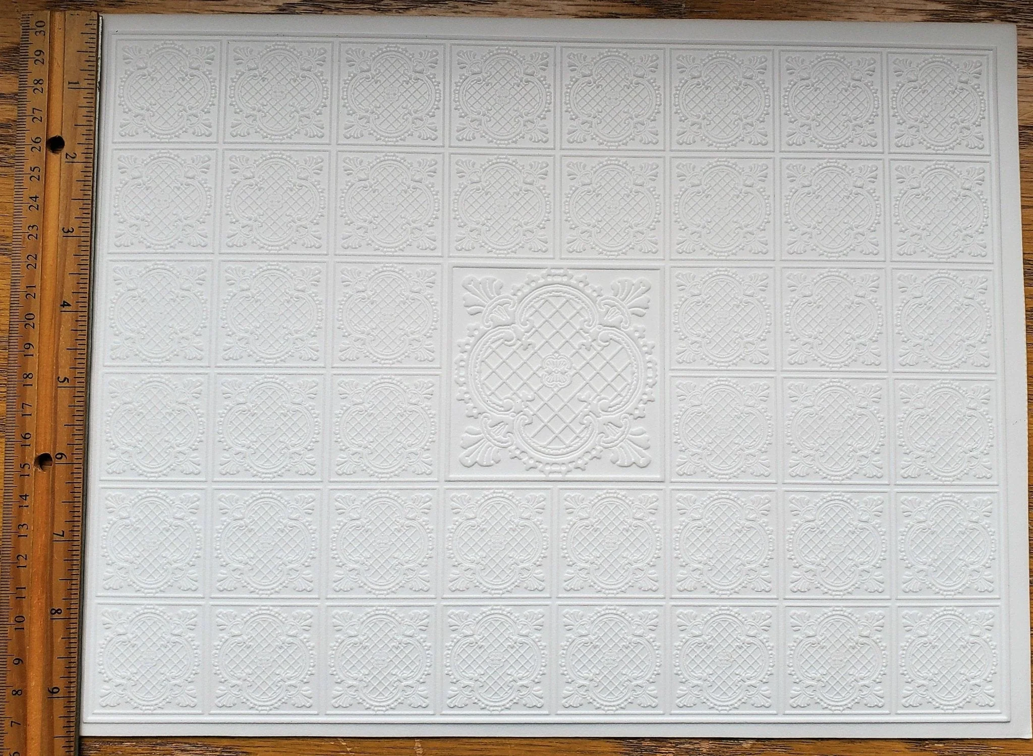 Dollhouse Ceiling Paper Embossed Textured Foam Board 1:12 Scale Miniature World Model 34946 - Image 2
