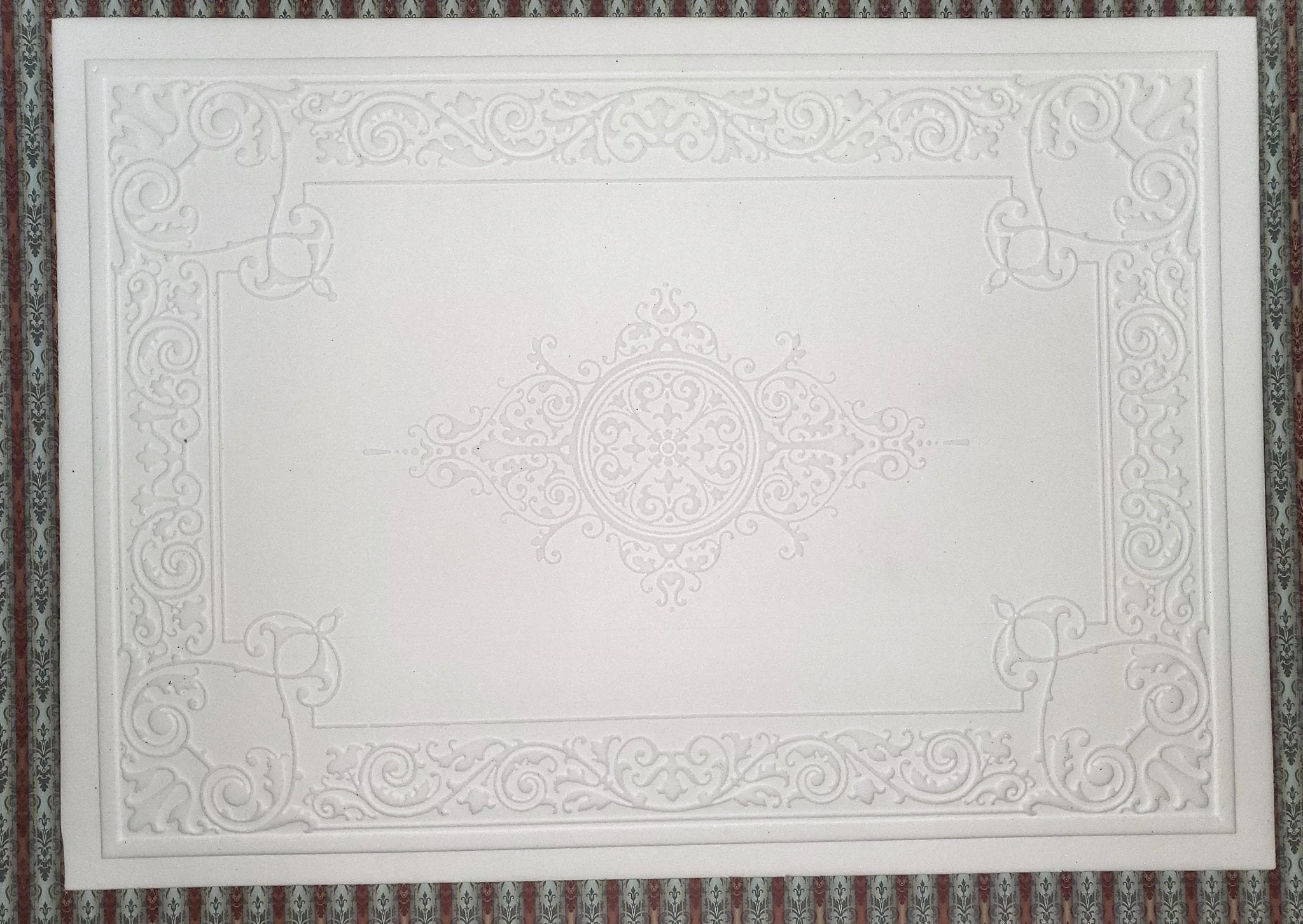Dollhouse Ceiling Paper Embossed Textured Foam Board 1:12 Scale Miniature World Model 34949