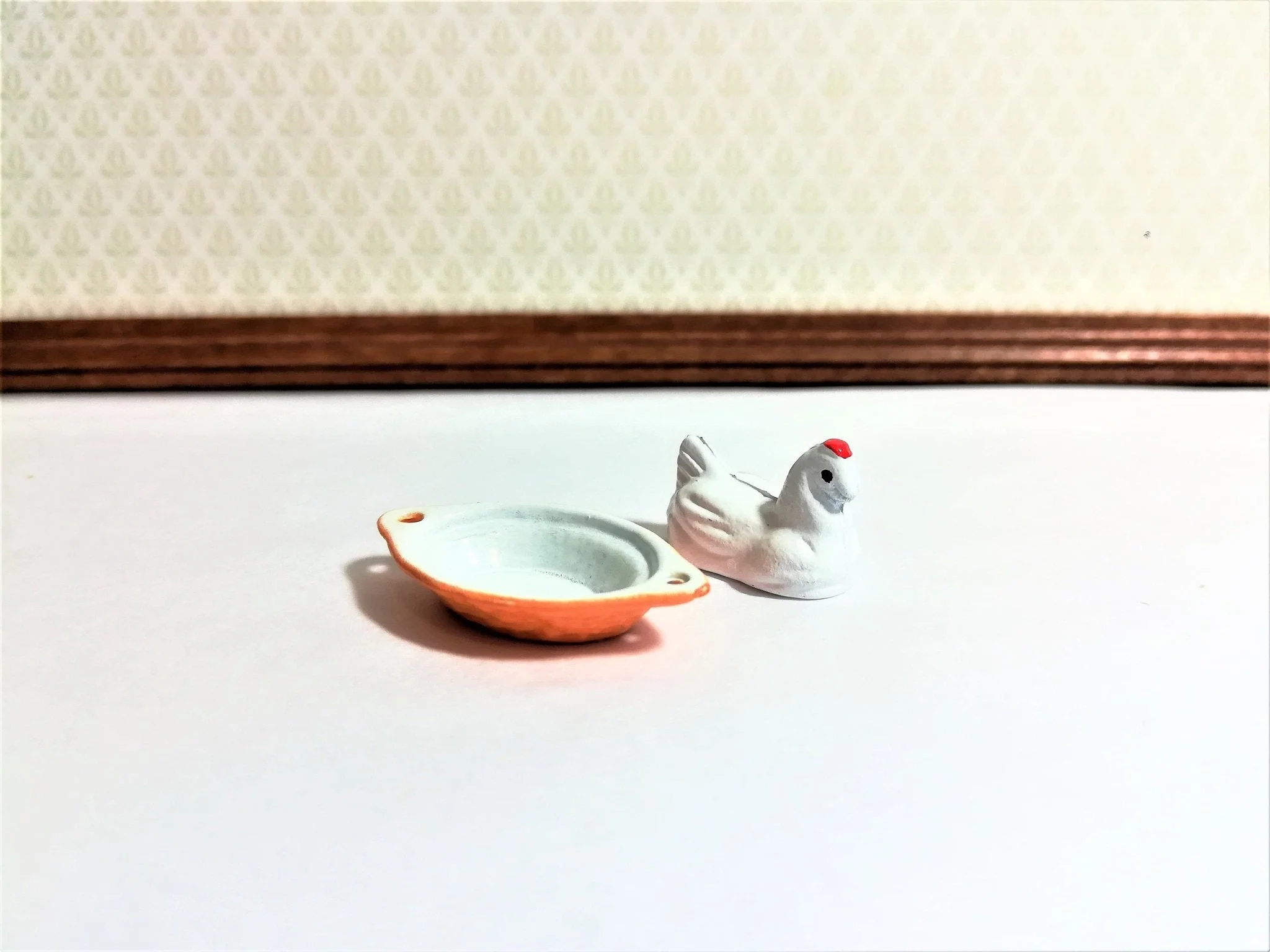 Dollhouse Miniature Chicken Brick Baking Dish 1:12 Scale Kitchen Accessory - Image 2