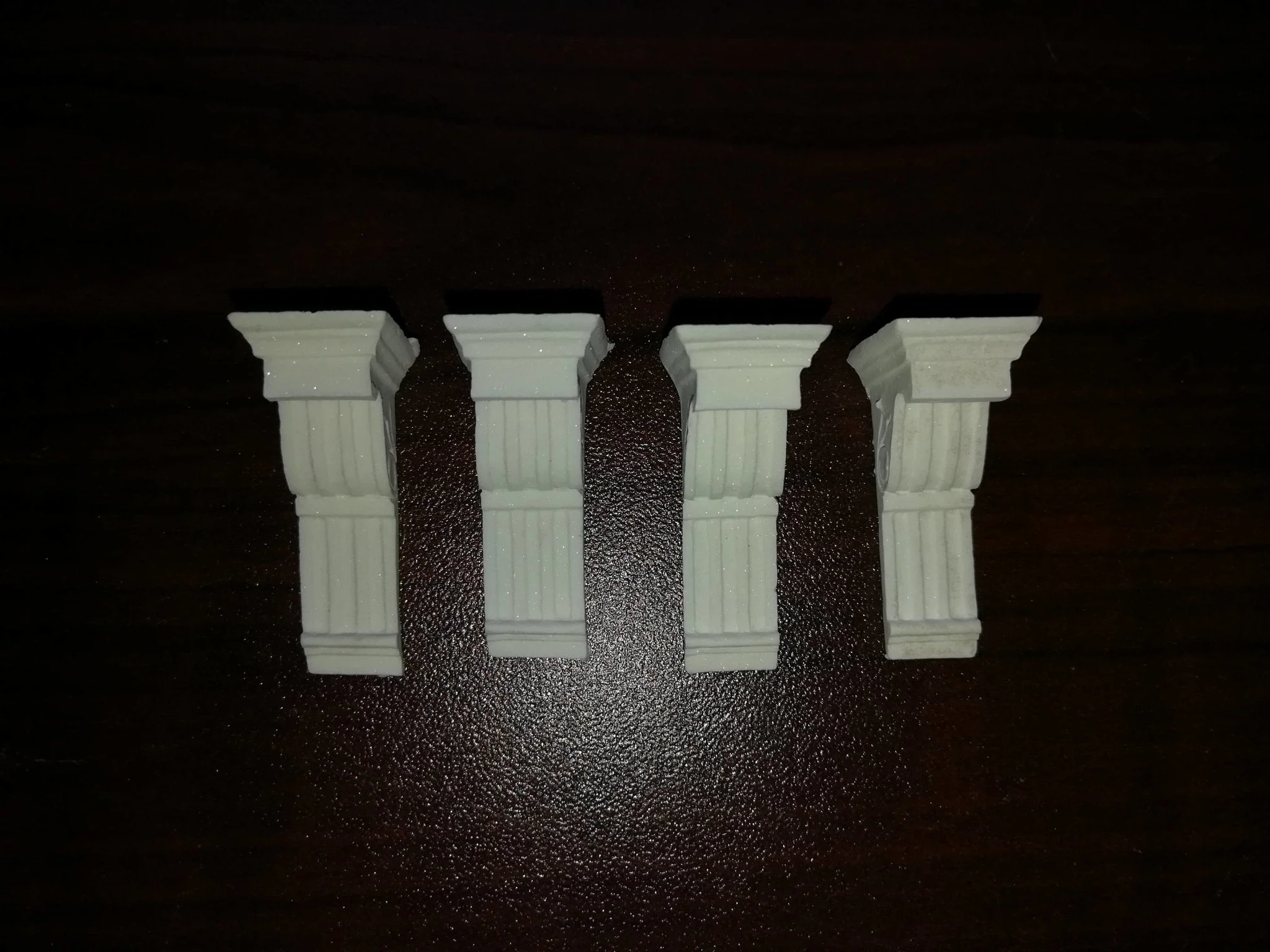 Dollhouse Decorative Corbels Hard Cast Plaster 1:12 Scale Miniature Set of 4 - Image 3