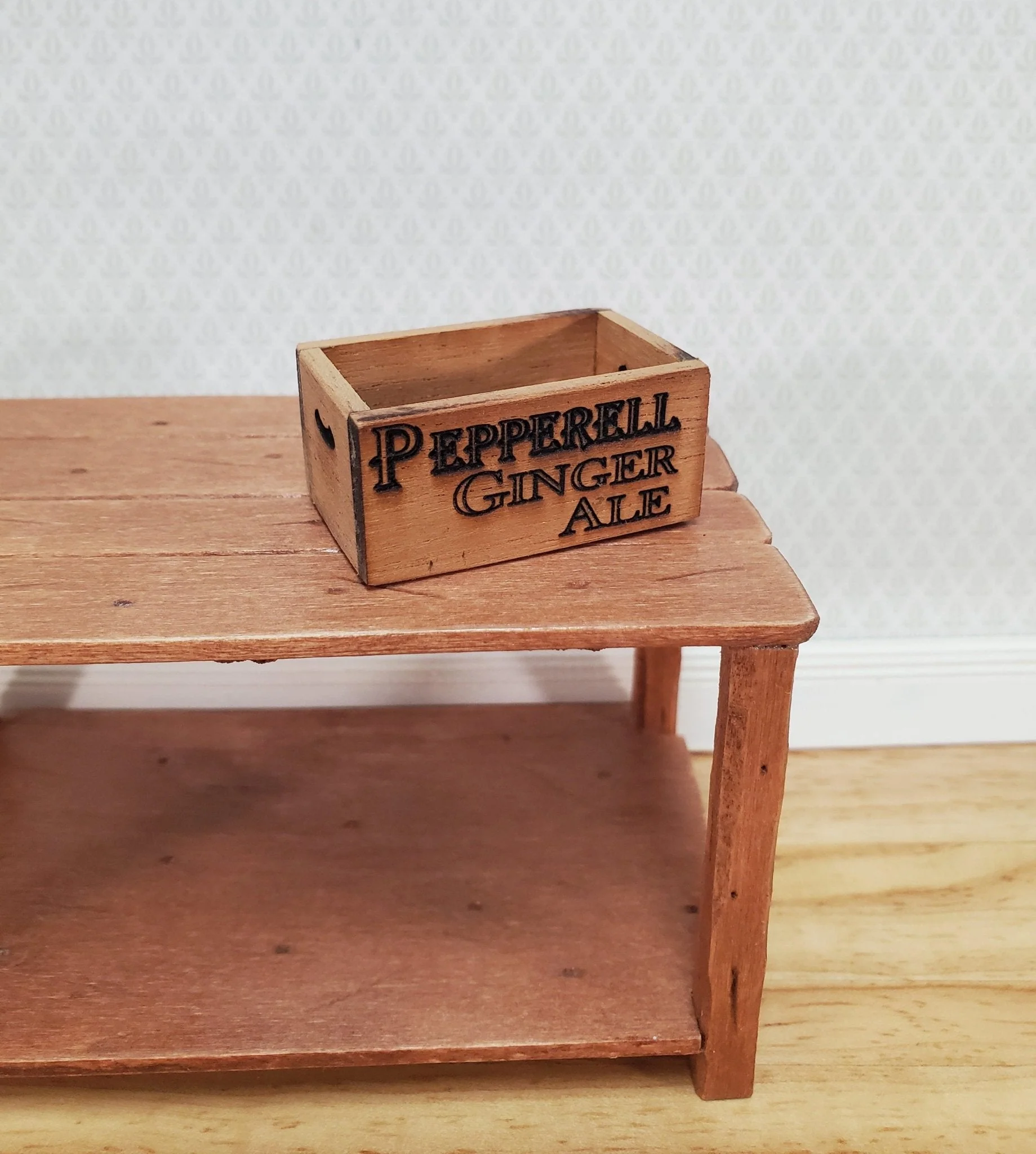 Dollhouse Miniature Crate Pepperell Ginger Ale Vintage Style 1:12 Scale Handmade