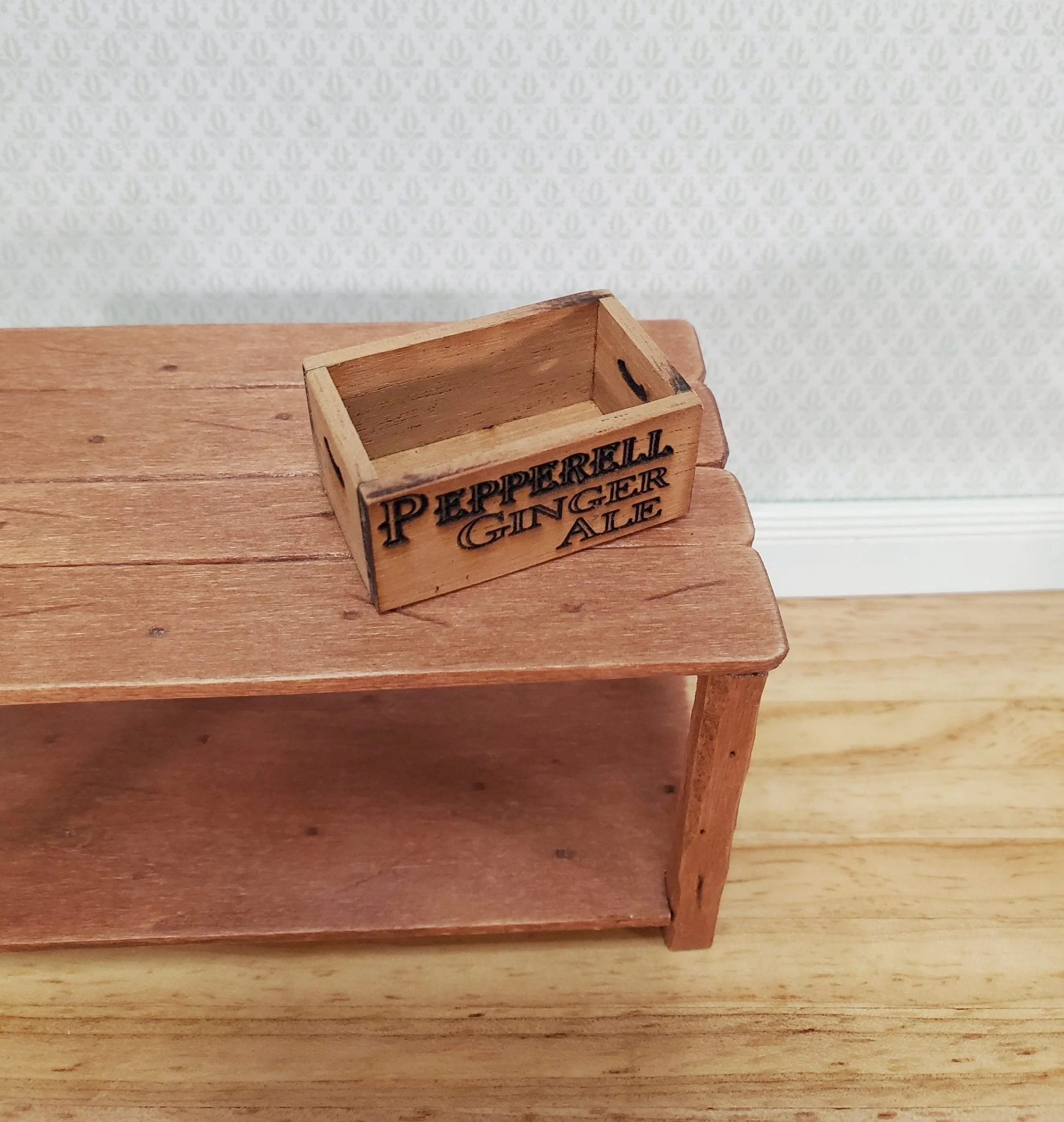 Dollhouse Miniature Crate Pepperell Ginger Ale Vintage Style 1:12 Scale Handmade - Image 2
