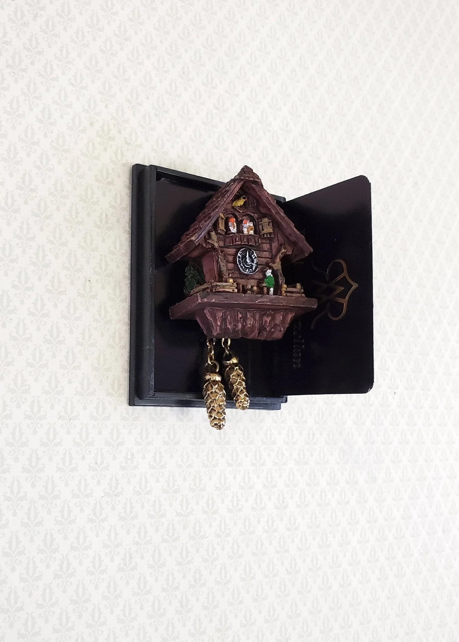 Dollhouse Miniature Cuckoo Clock Resin by Reutter 1:12 Scale German Style - Image 2