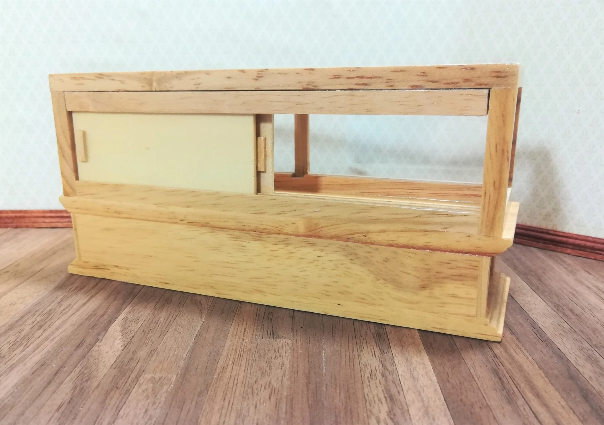 Dollhouse Miniature Display Counter for Bakery Store or Shop 1:12 Scale Furniture Light Oak - Image 5