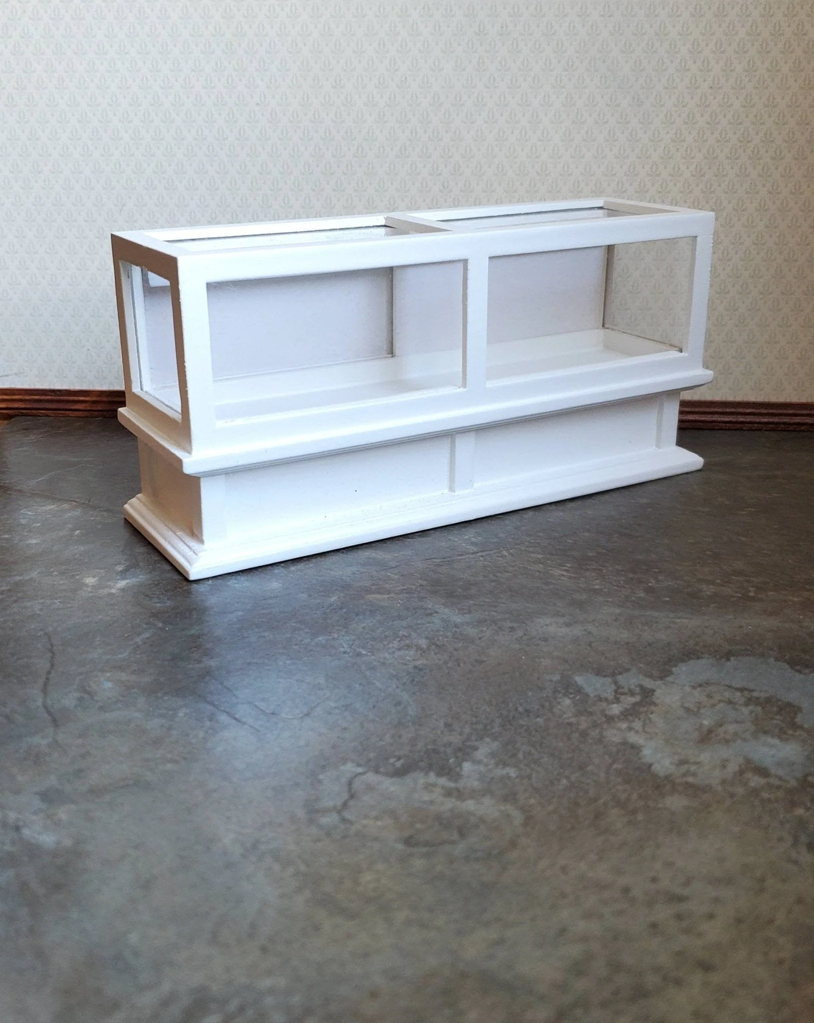 Dollhouse Miniature Display Counter for Bakery Store or Shop 1:12 Scale Furniture White - Image 2