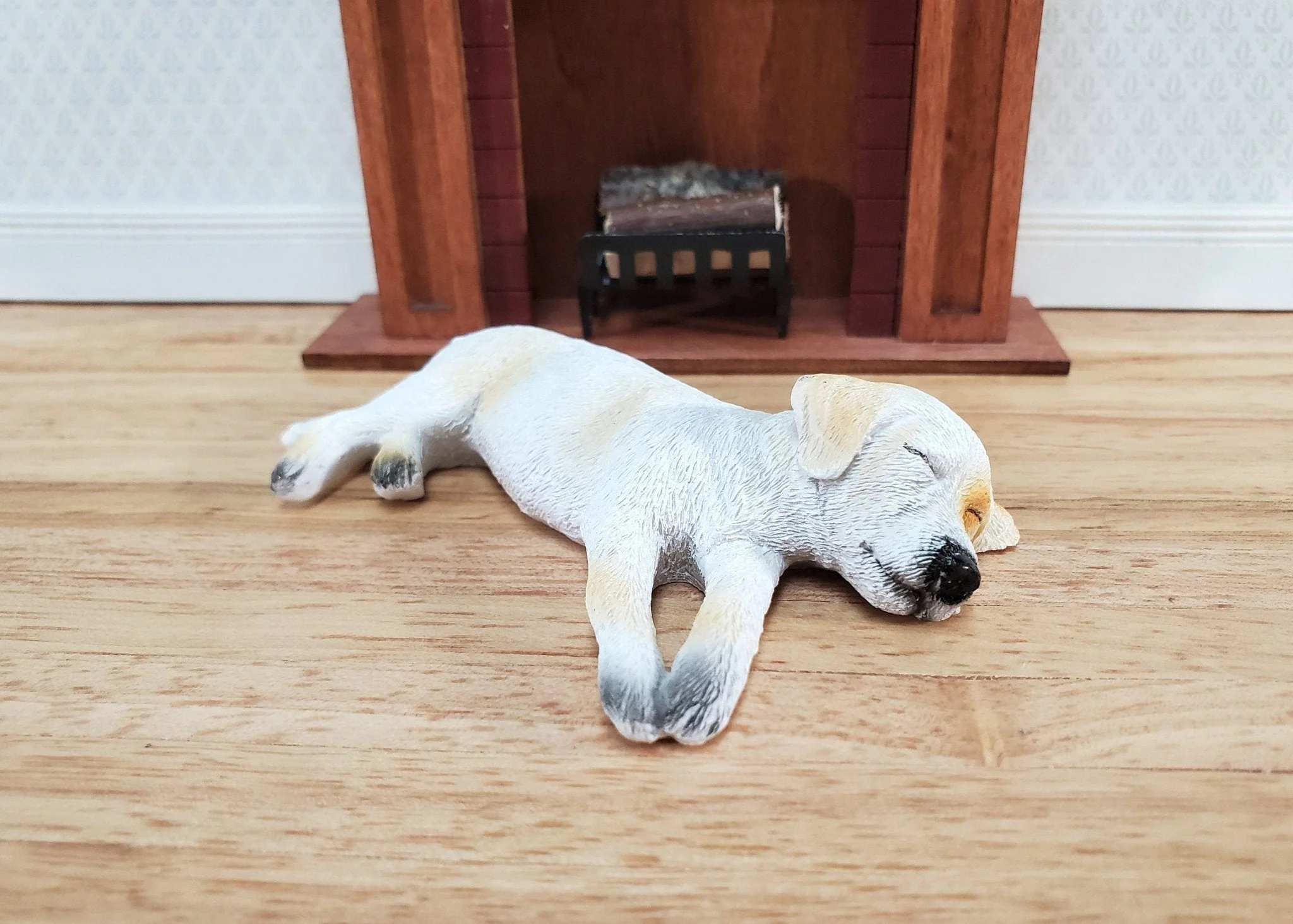 Dollhouse Dog Labrador Retriever Lab Sleeping LARGE Animal Pet Resin